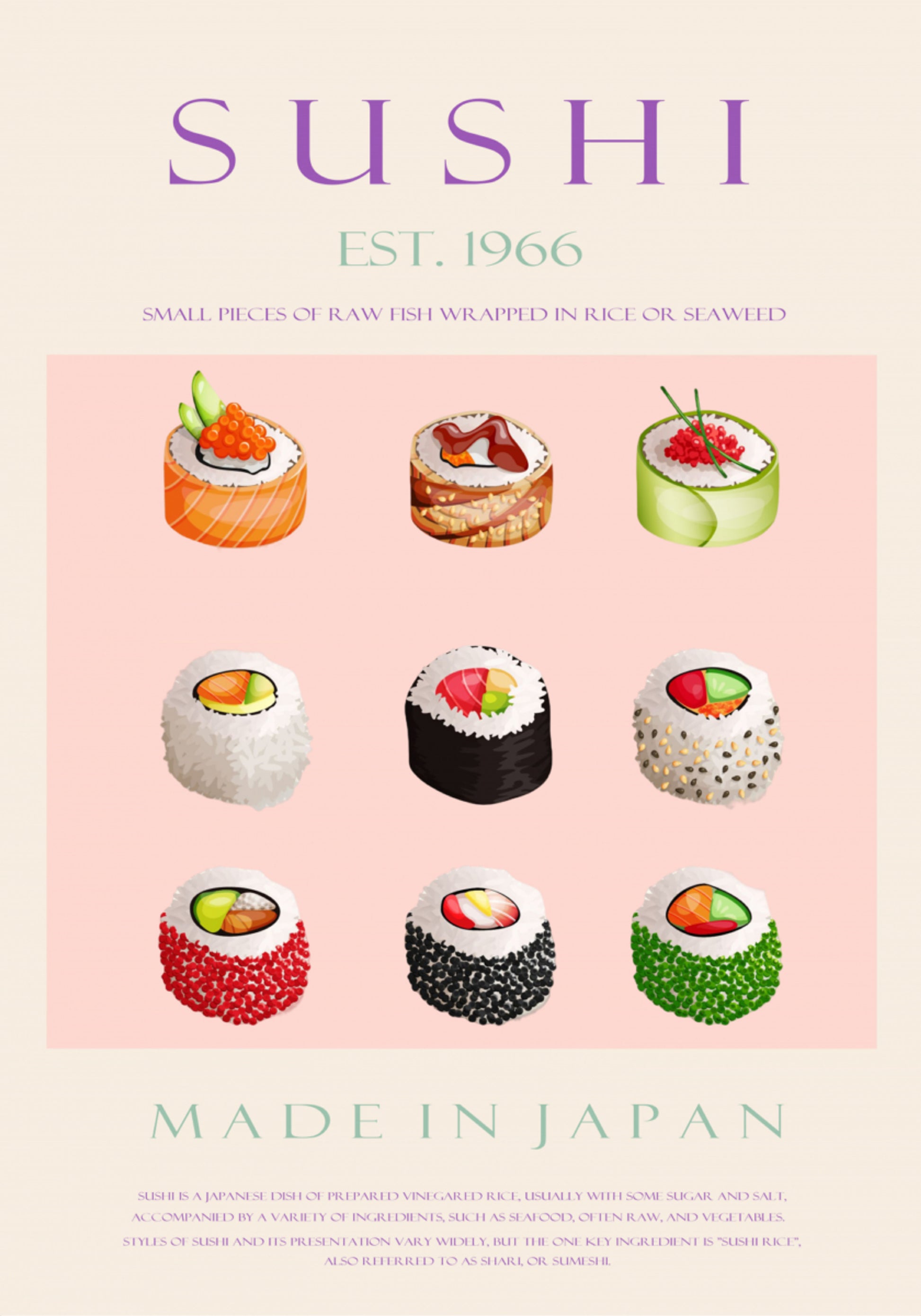 Coleção de Sushi Japonês