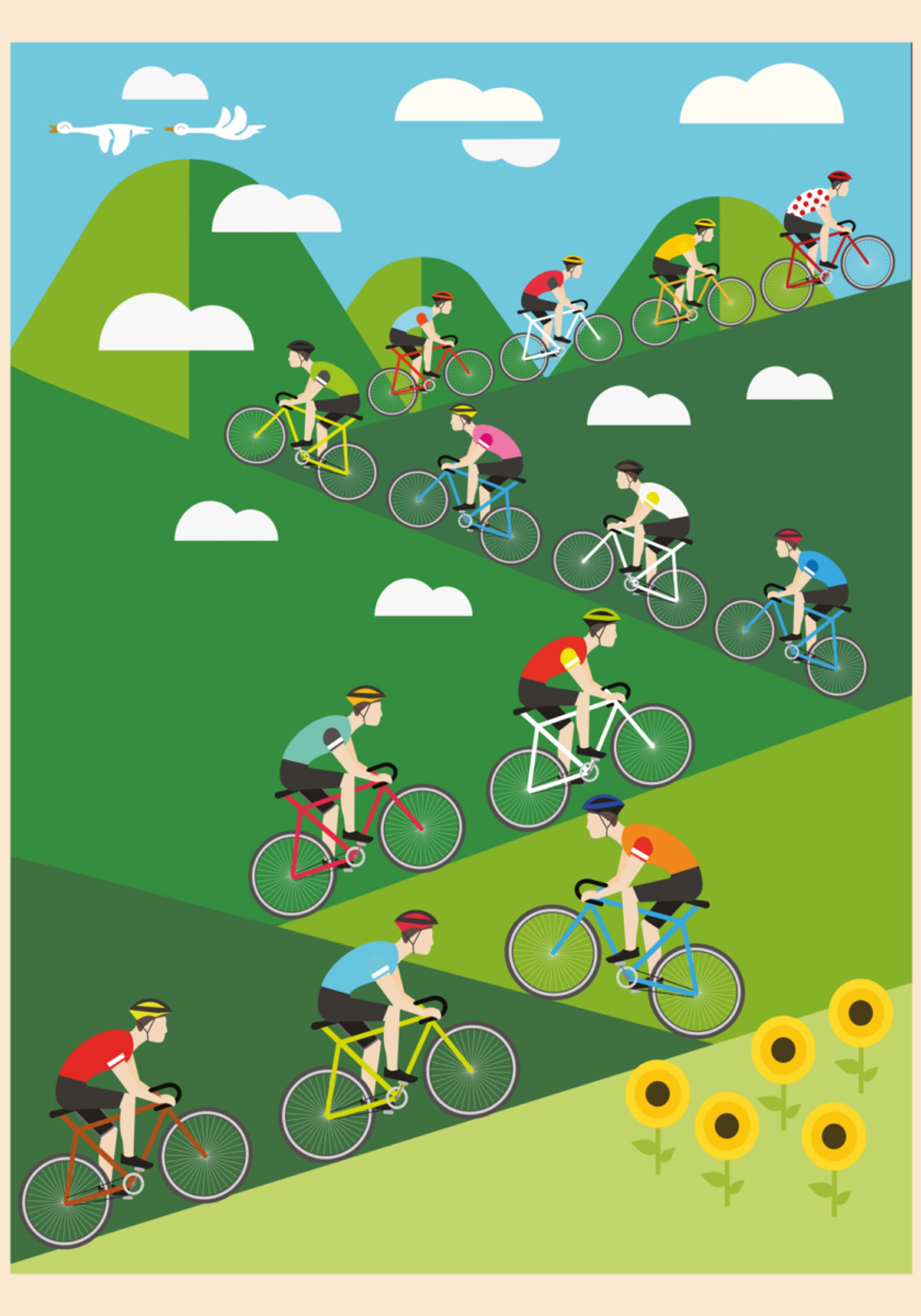 Corrida de Ciclismo Subida