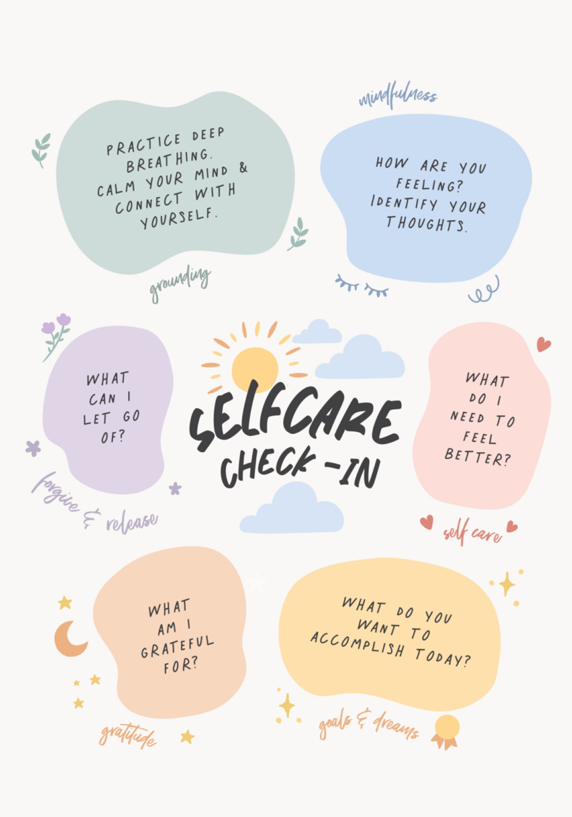 Check-in positivo de autocuidado