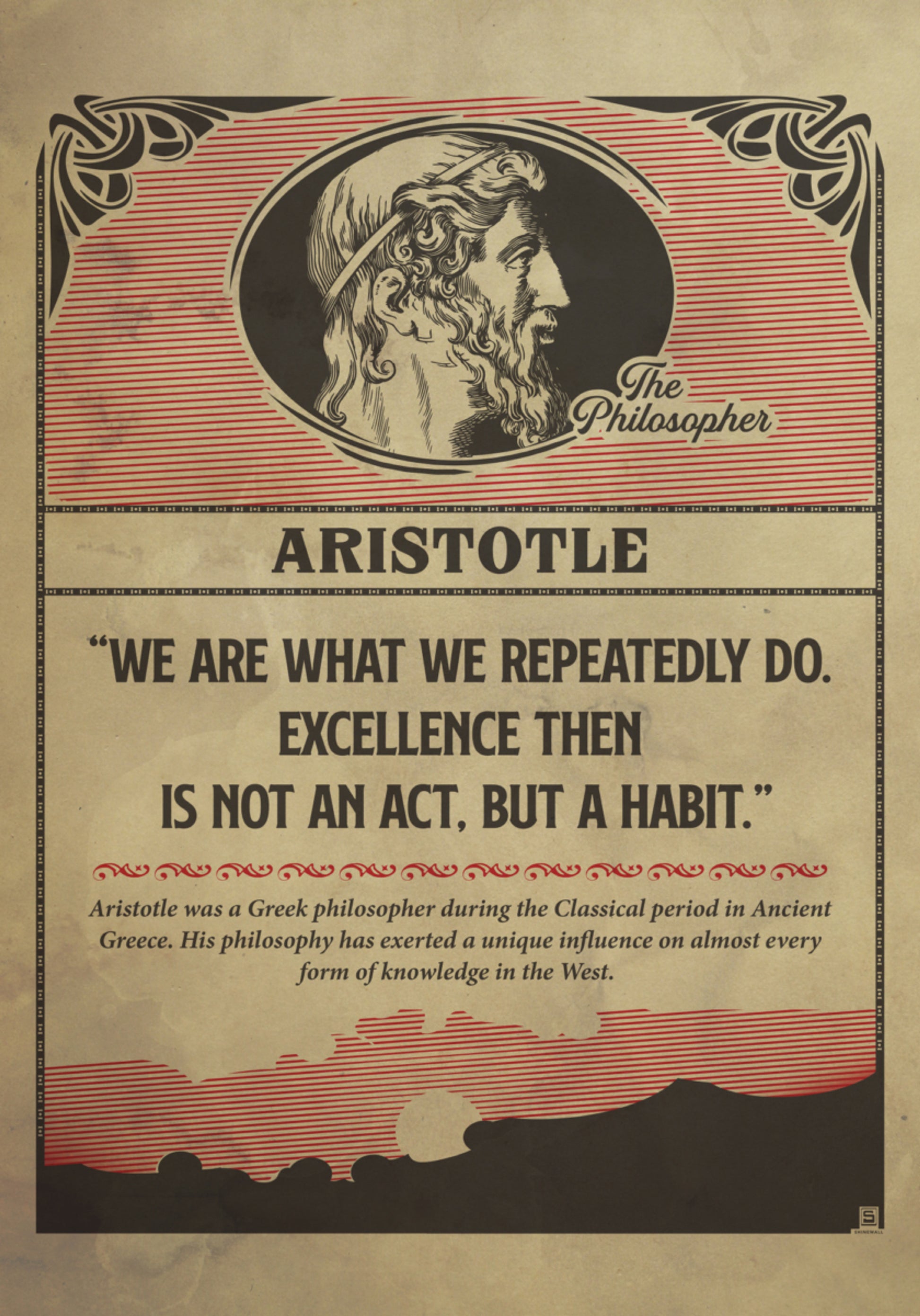 Citação vintage de Aristóteles