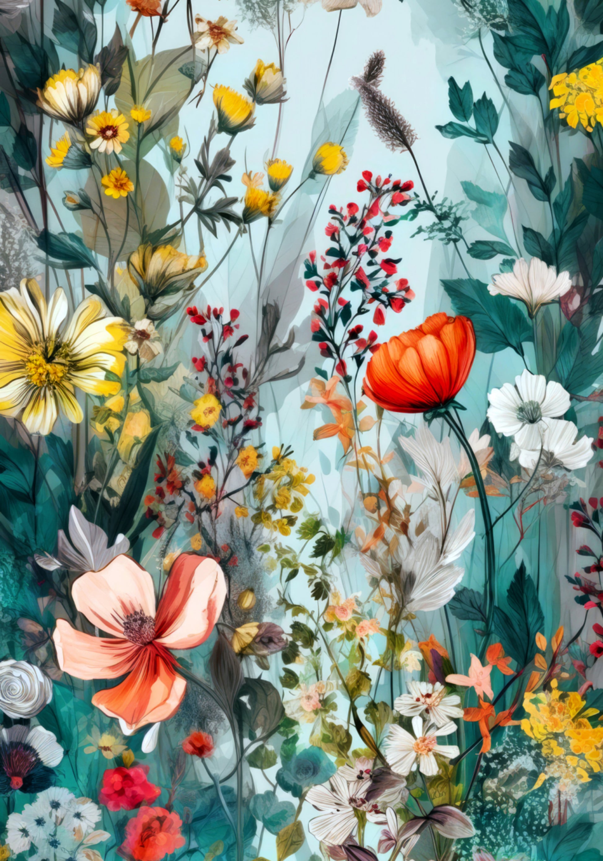 Flores vibrantes no jardim