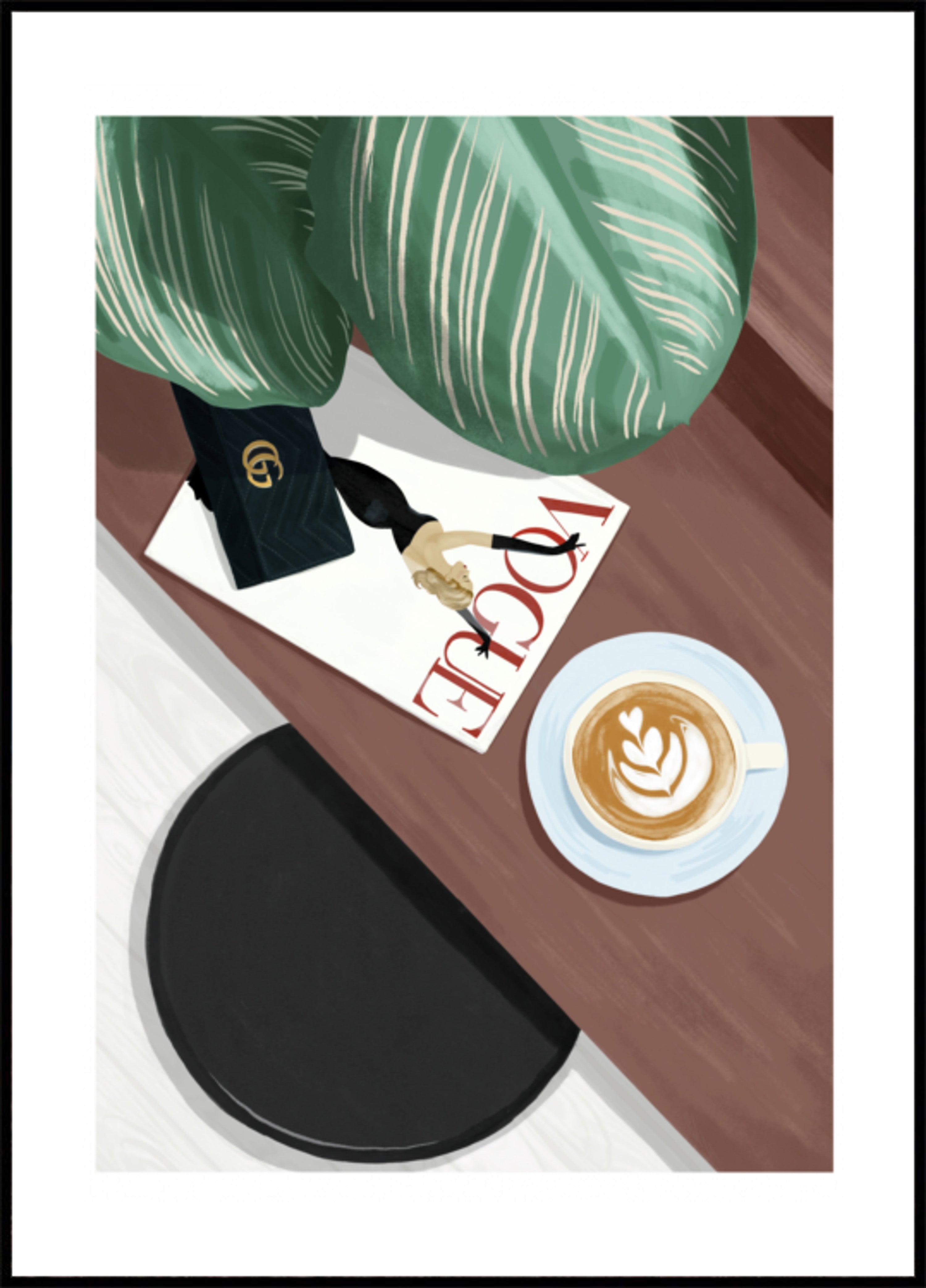 Flatlay de café elegante