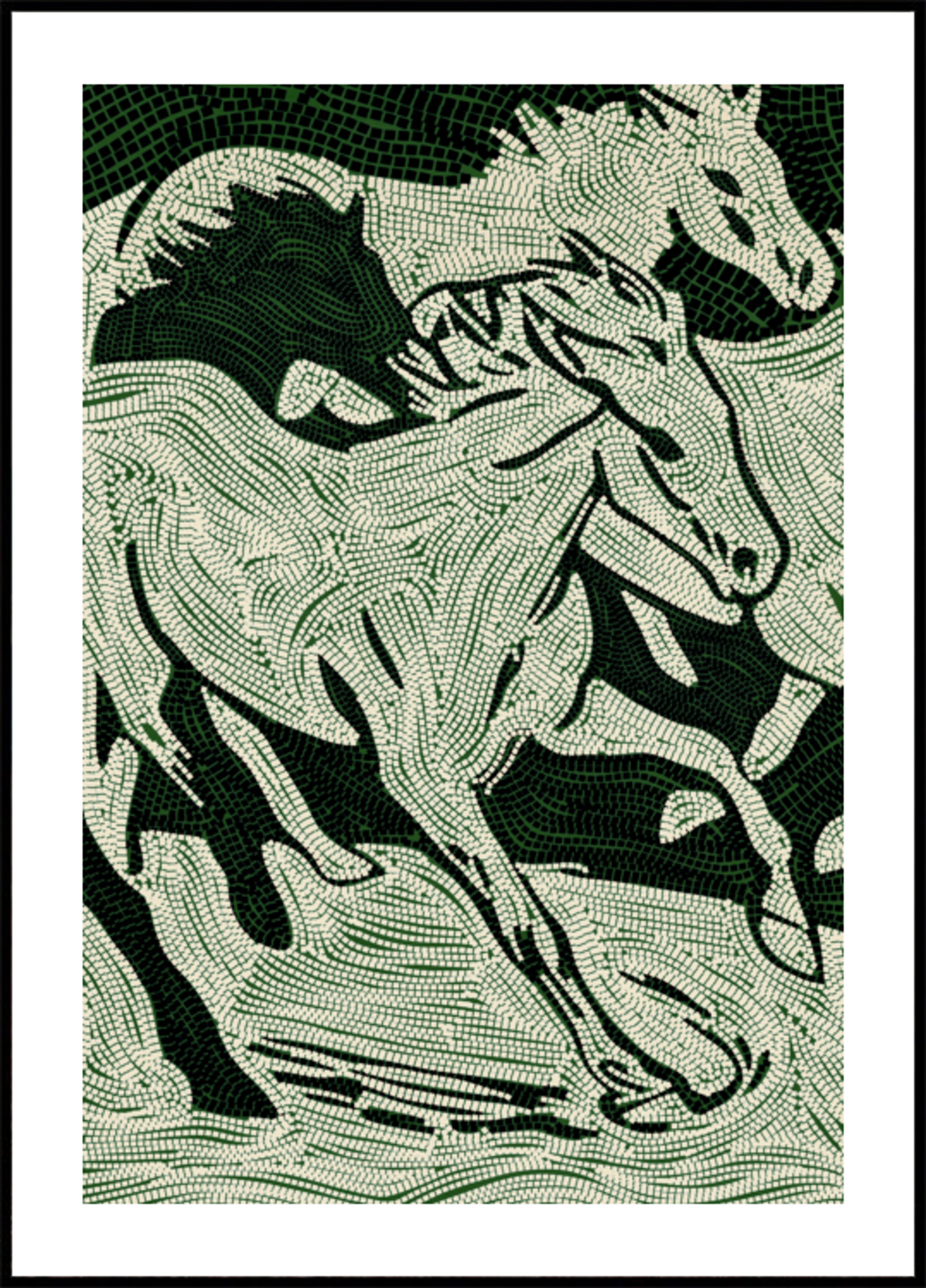 Cavalos Verdes Fluindo