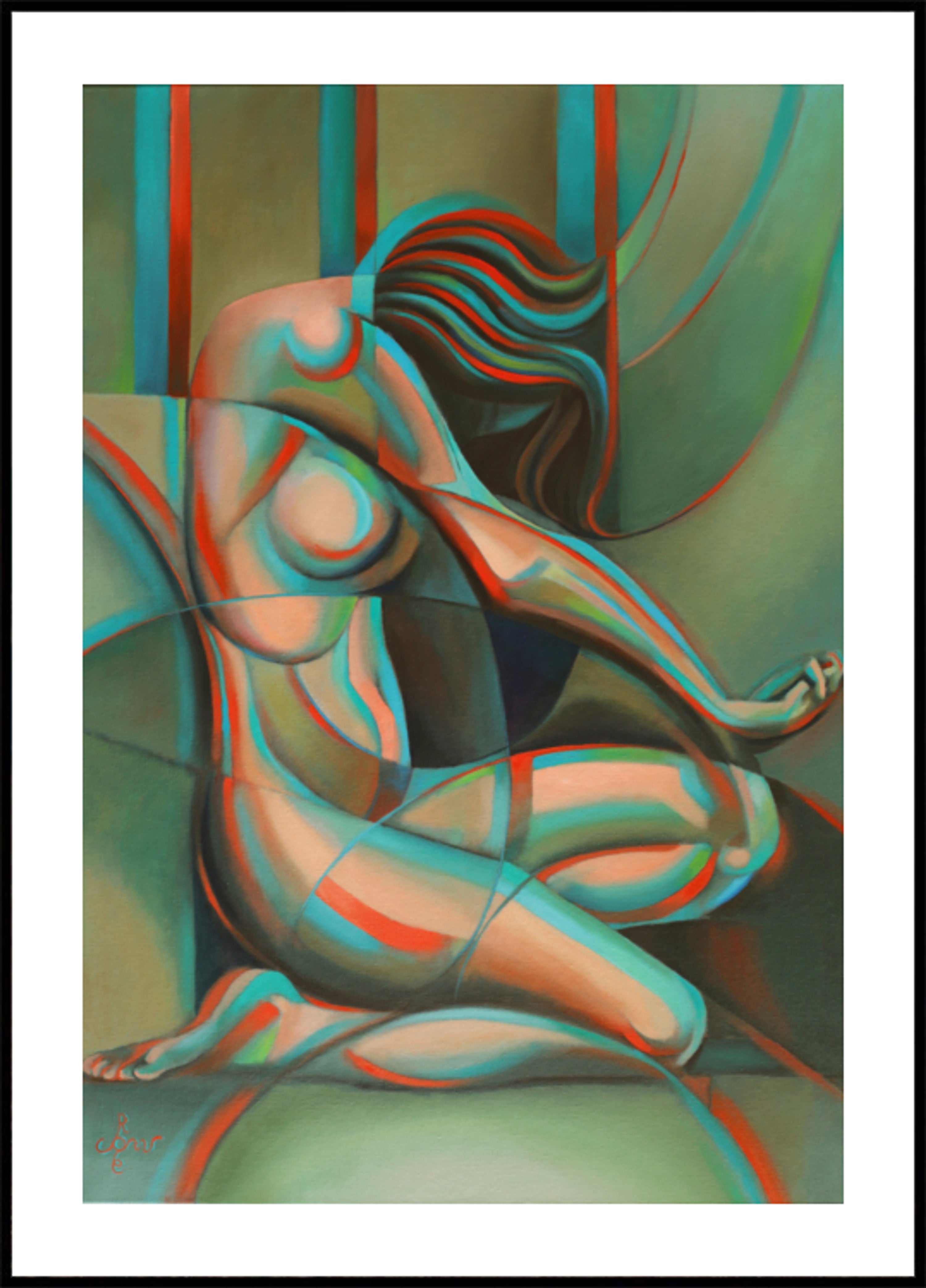 Mulher Cubista Contemplativa