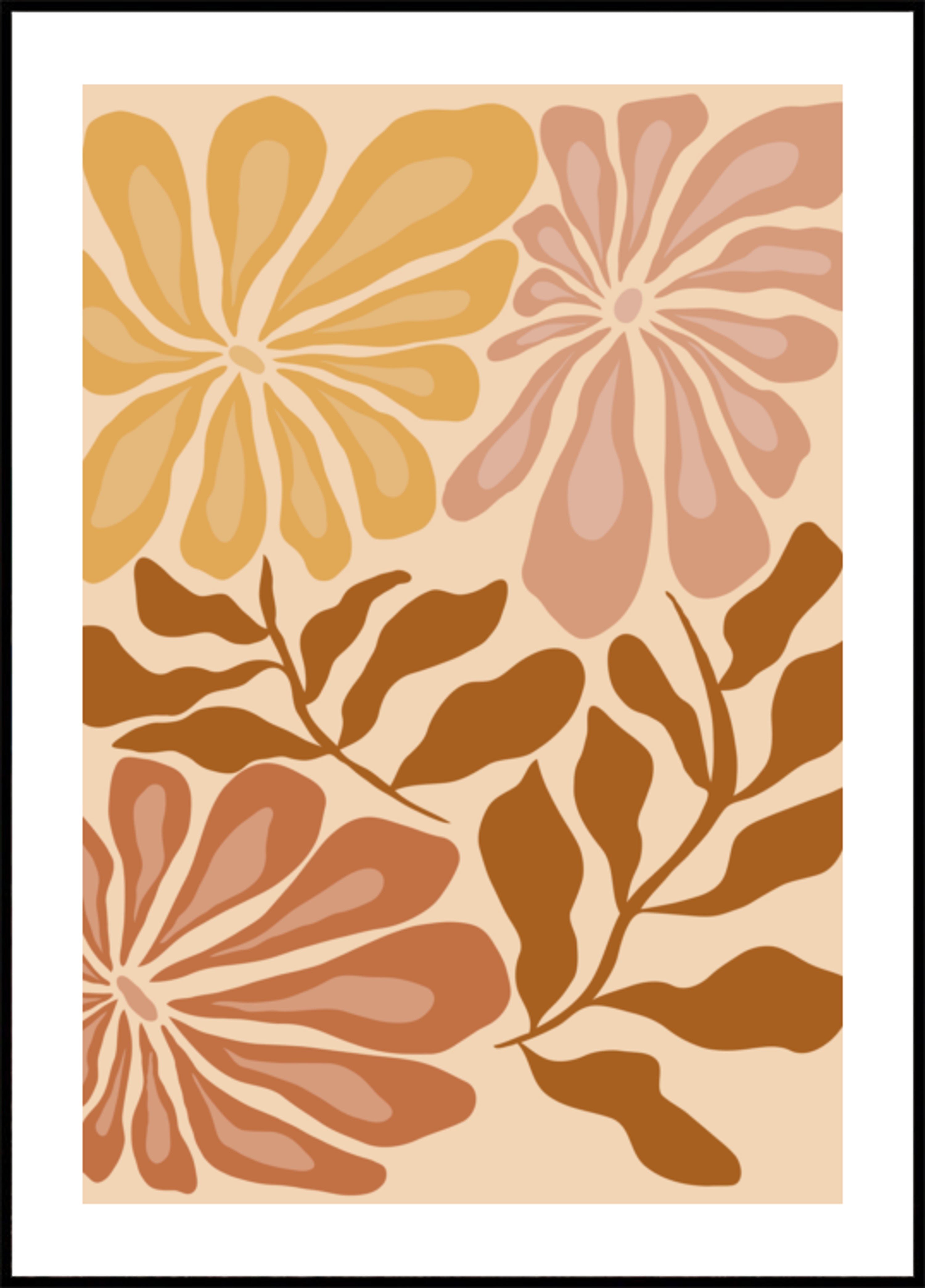 Boho Floral Tons Terra