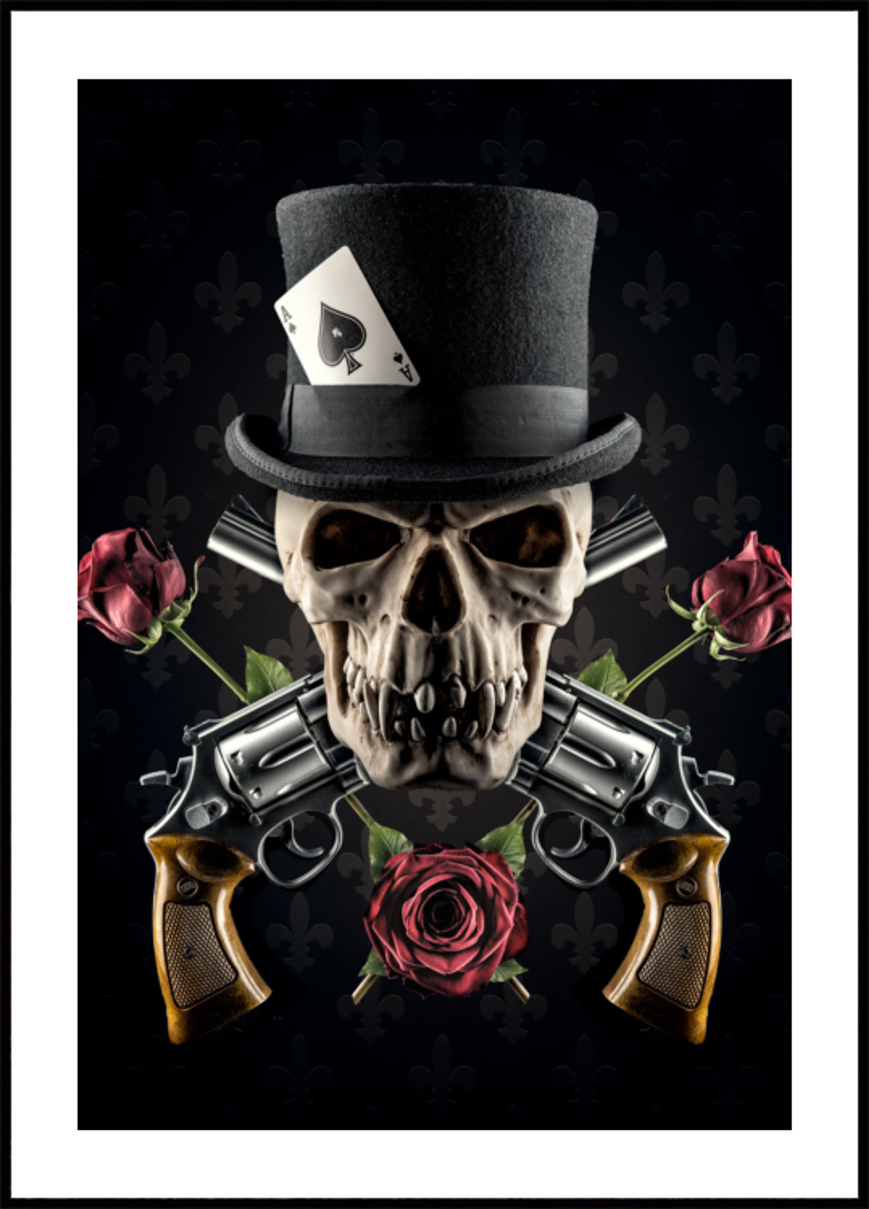 Caveira de Pistoleiro Elegante