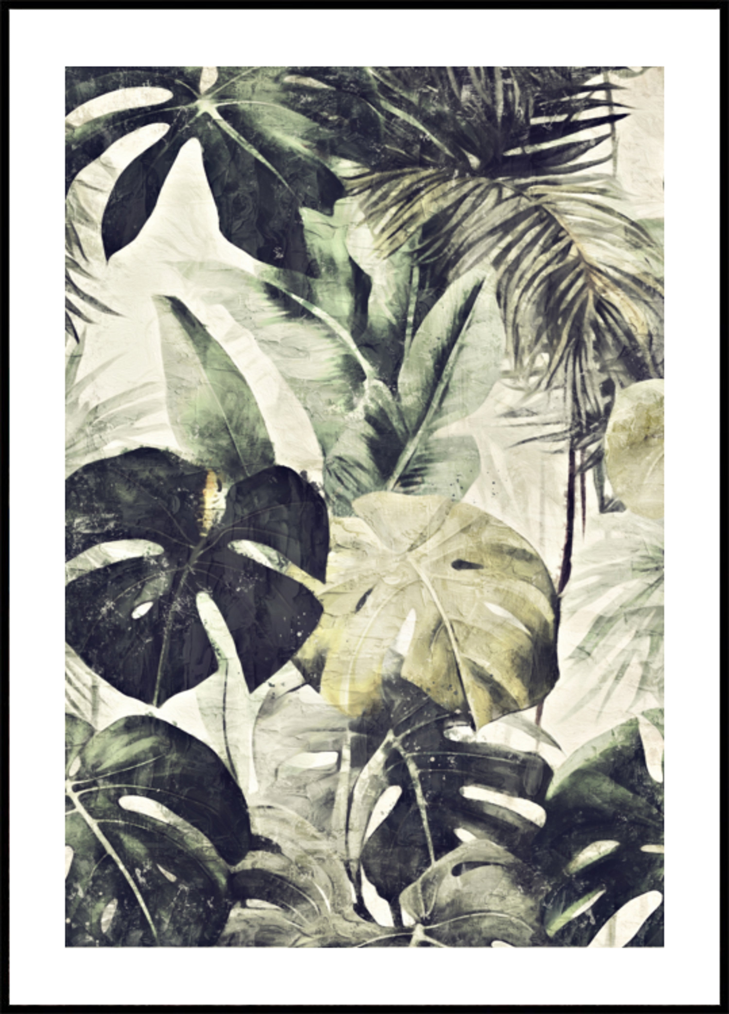 Folhas da selva vintage