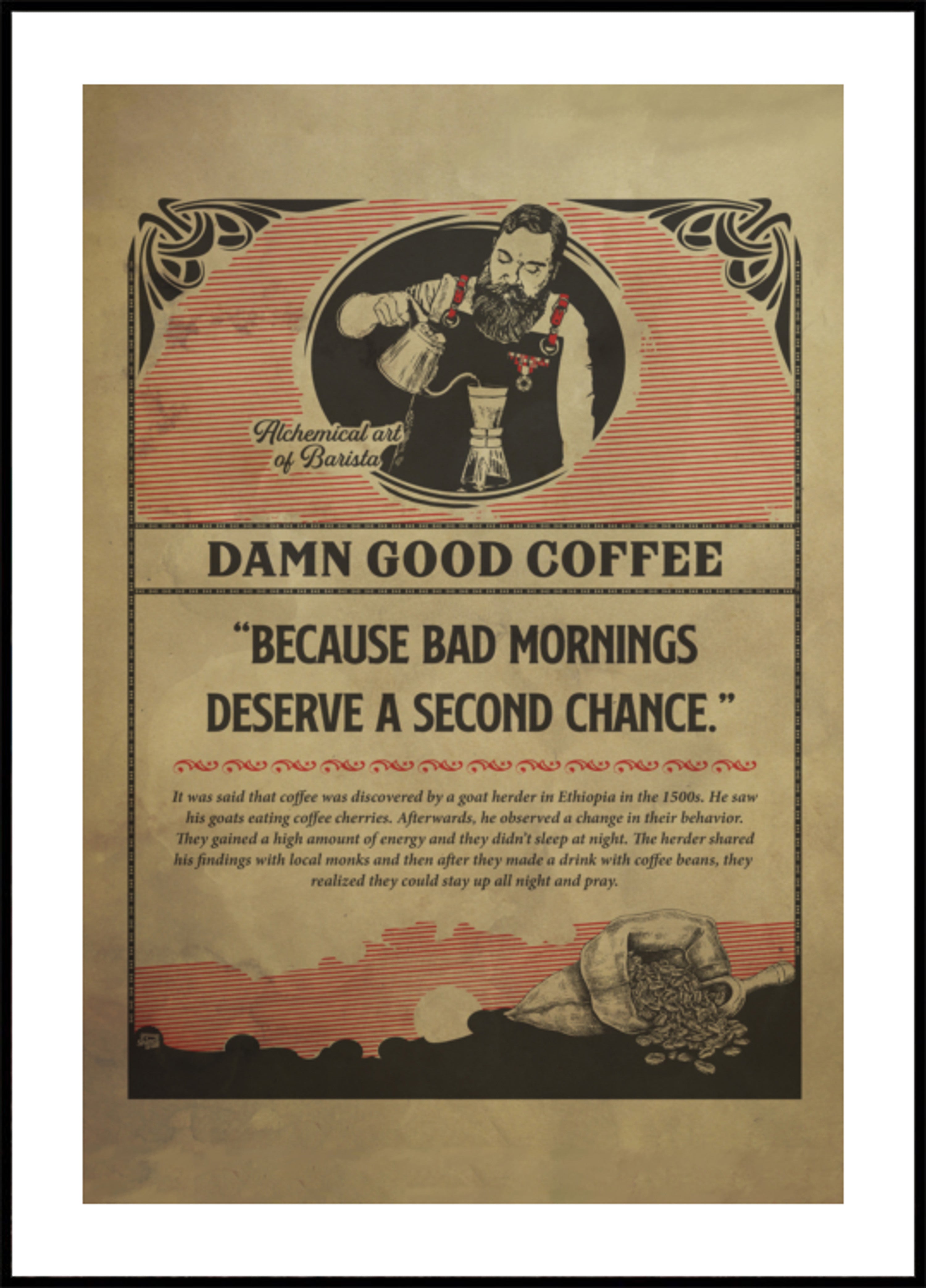 Muito boa arte do café