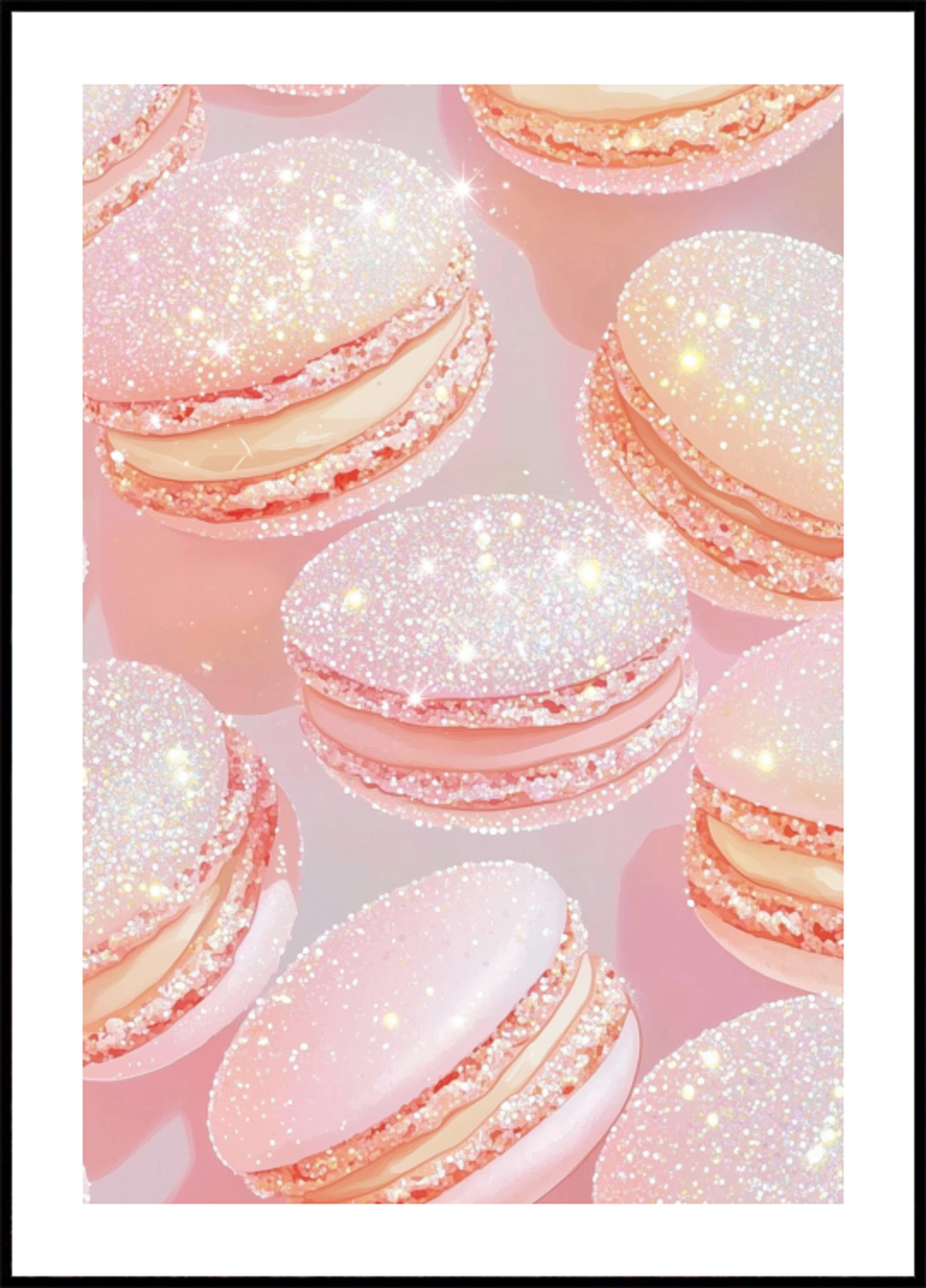 Macarons Rosa Brilhantes
