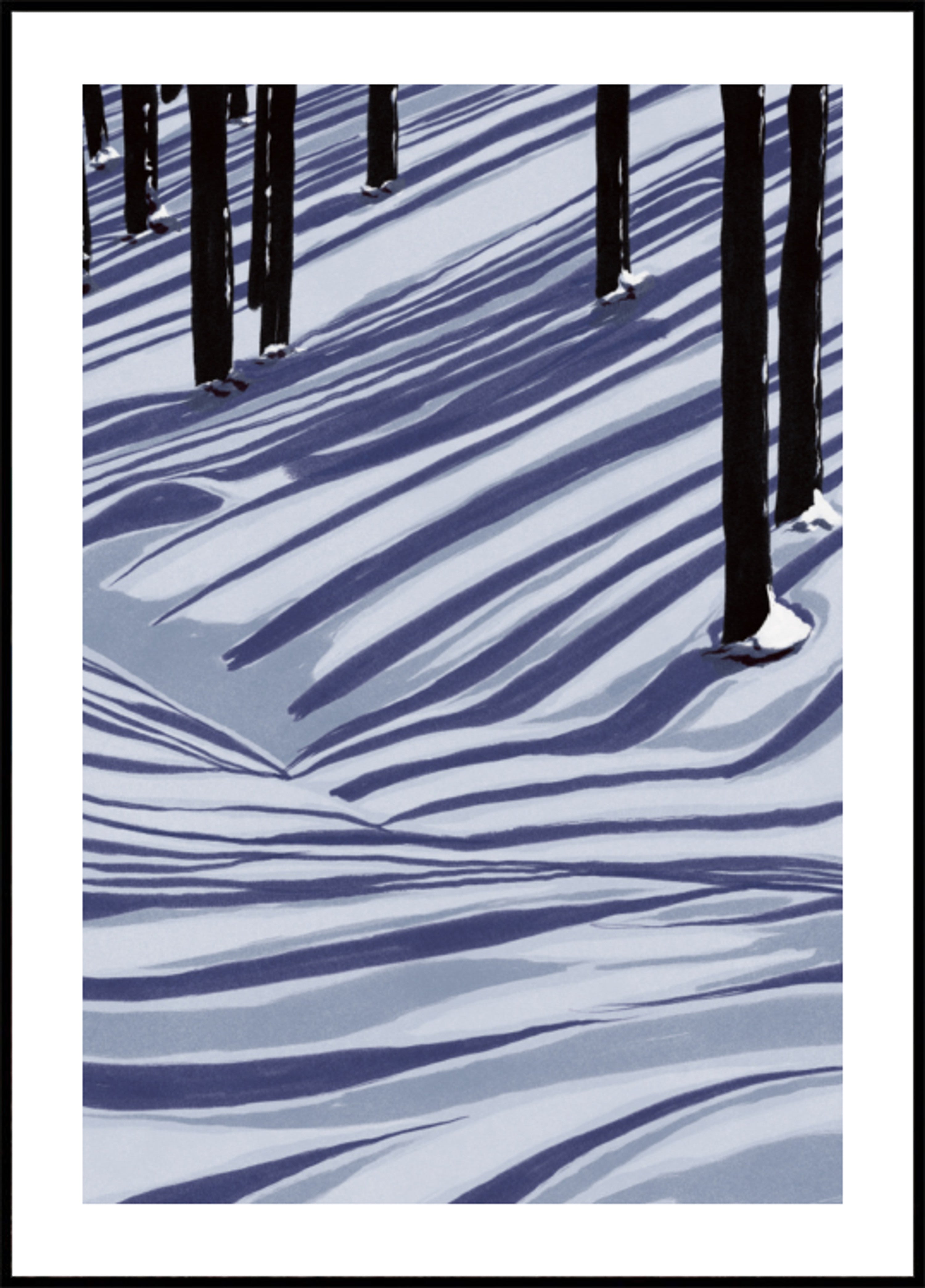 Sombras da floresta de inverno