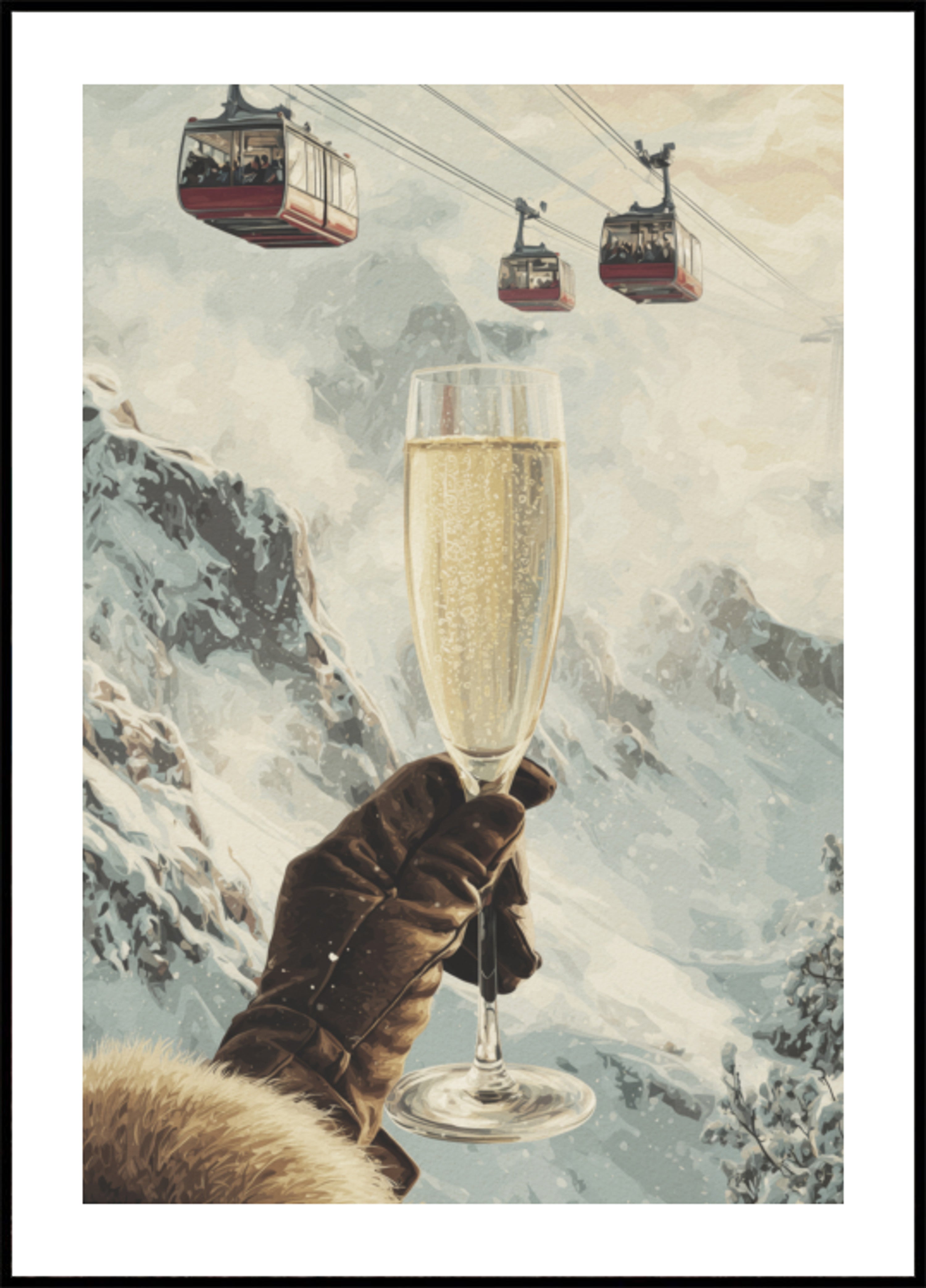Celebração da Montanha Champagne
