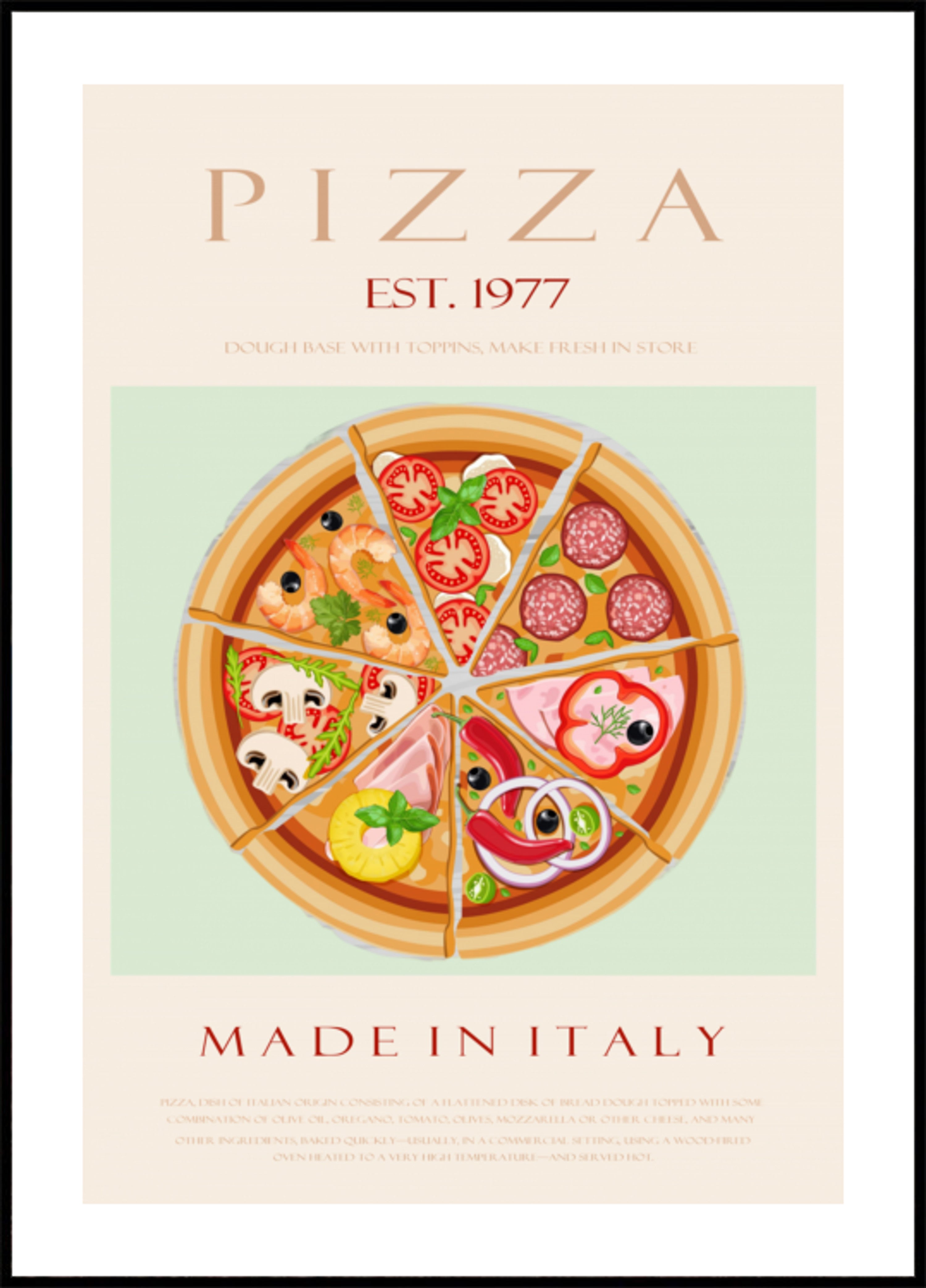 Variedade de pizza italiana
