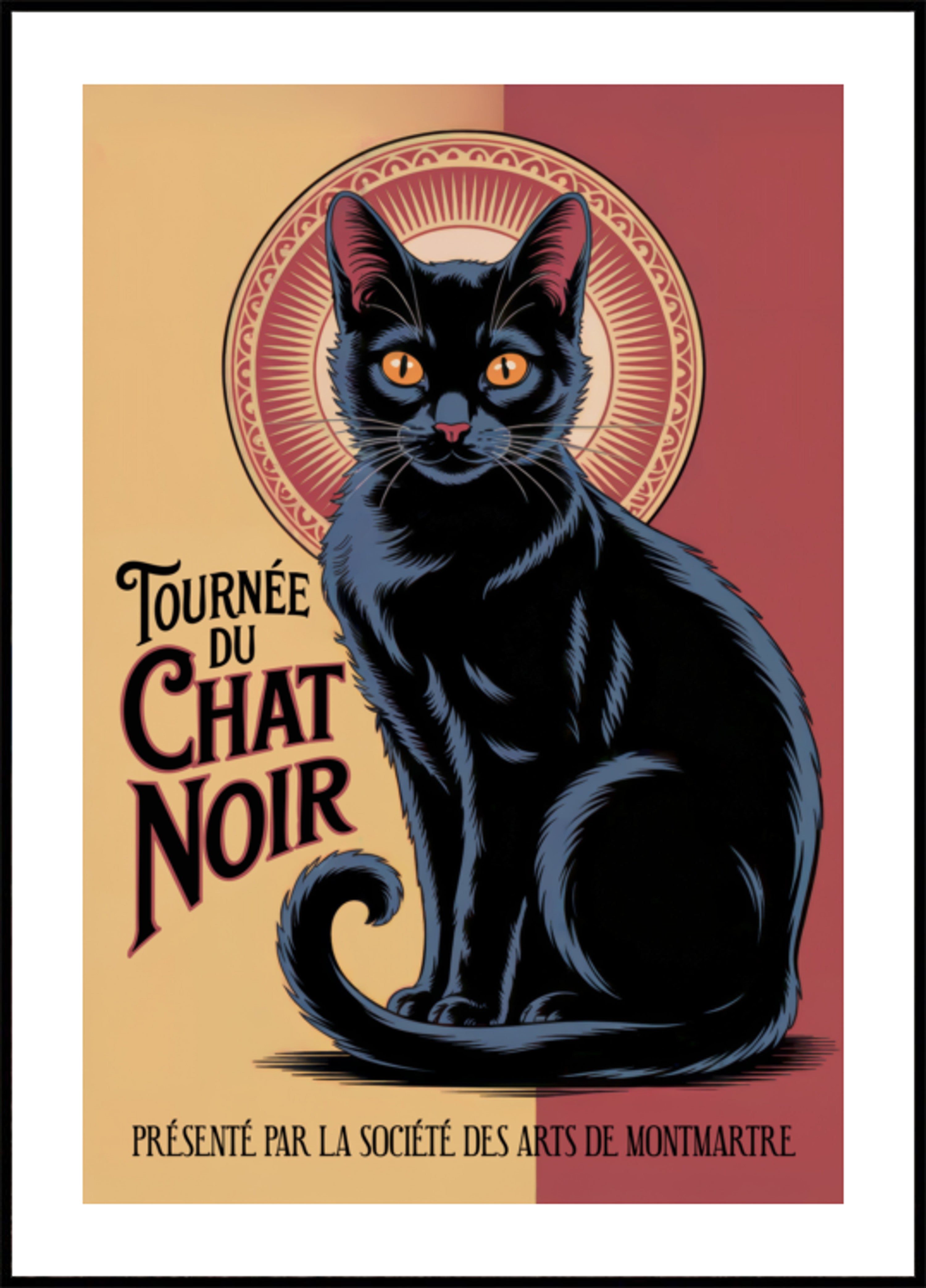 Gato preto francês vintage