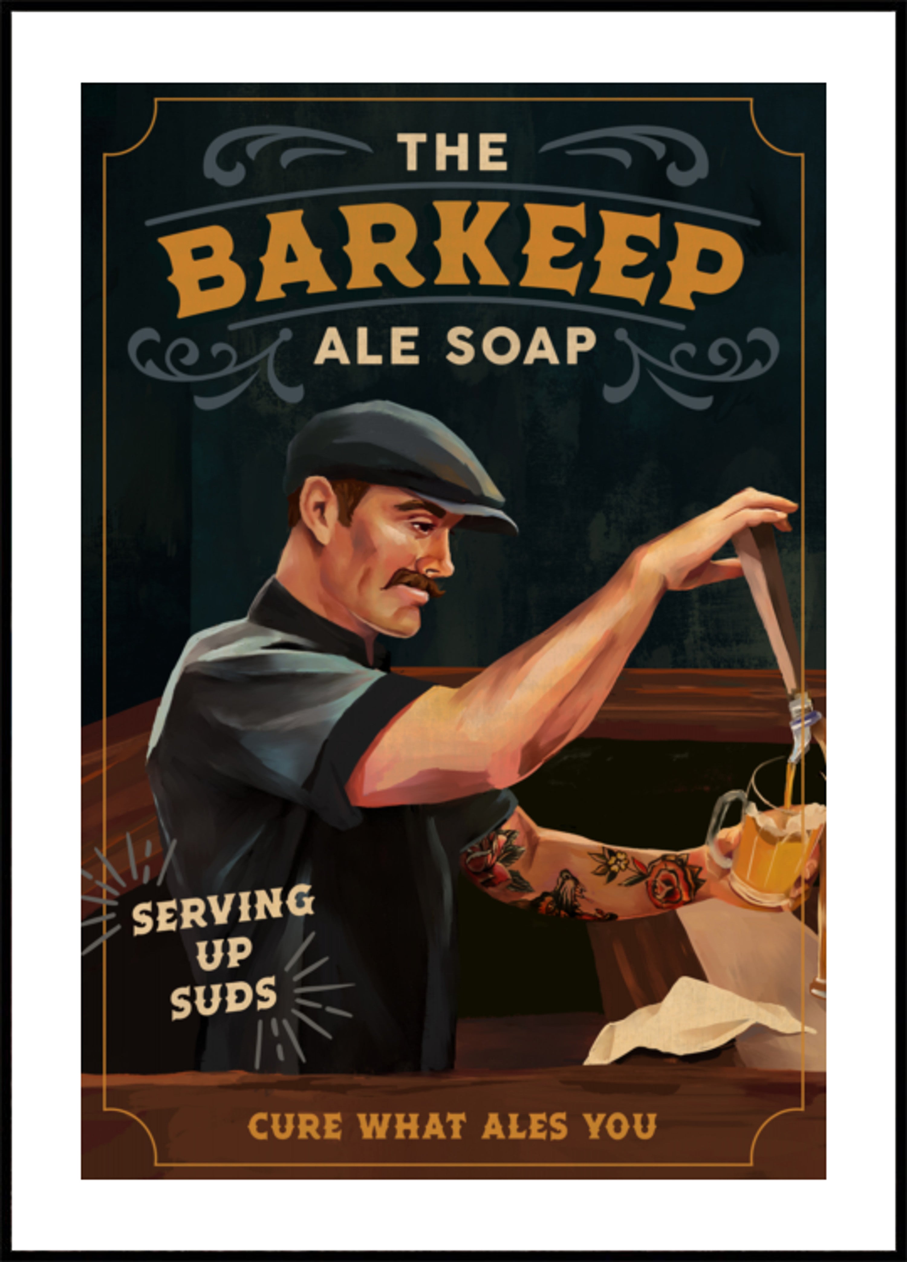 Pôster de sabonete Barkeep 20x30
