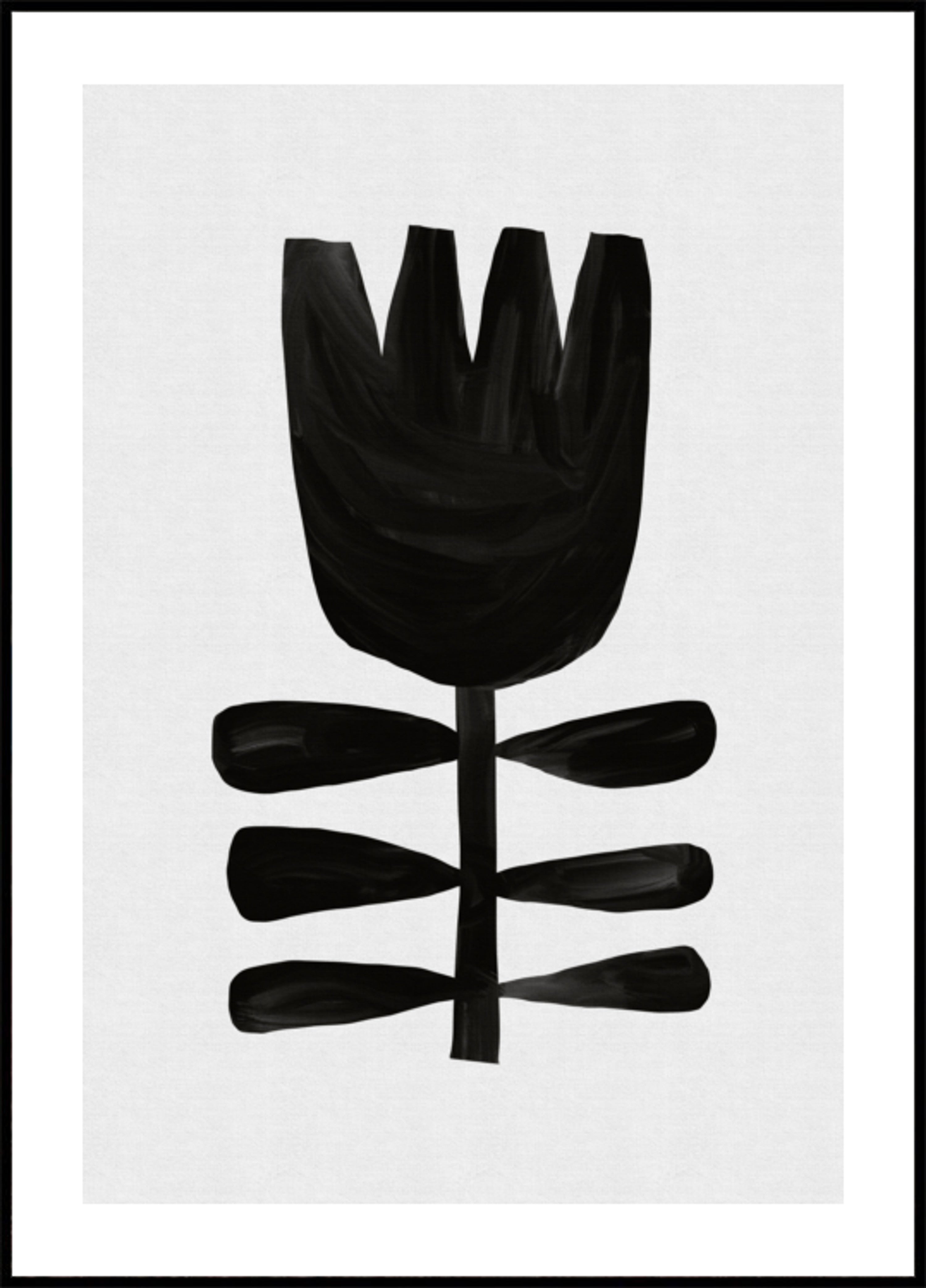 Flor abstrata preta