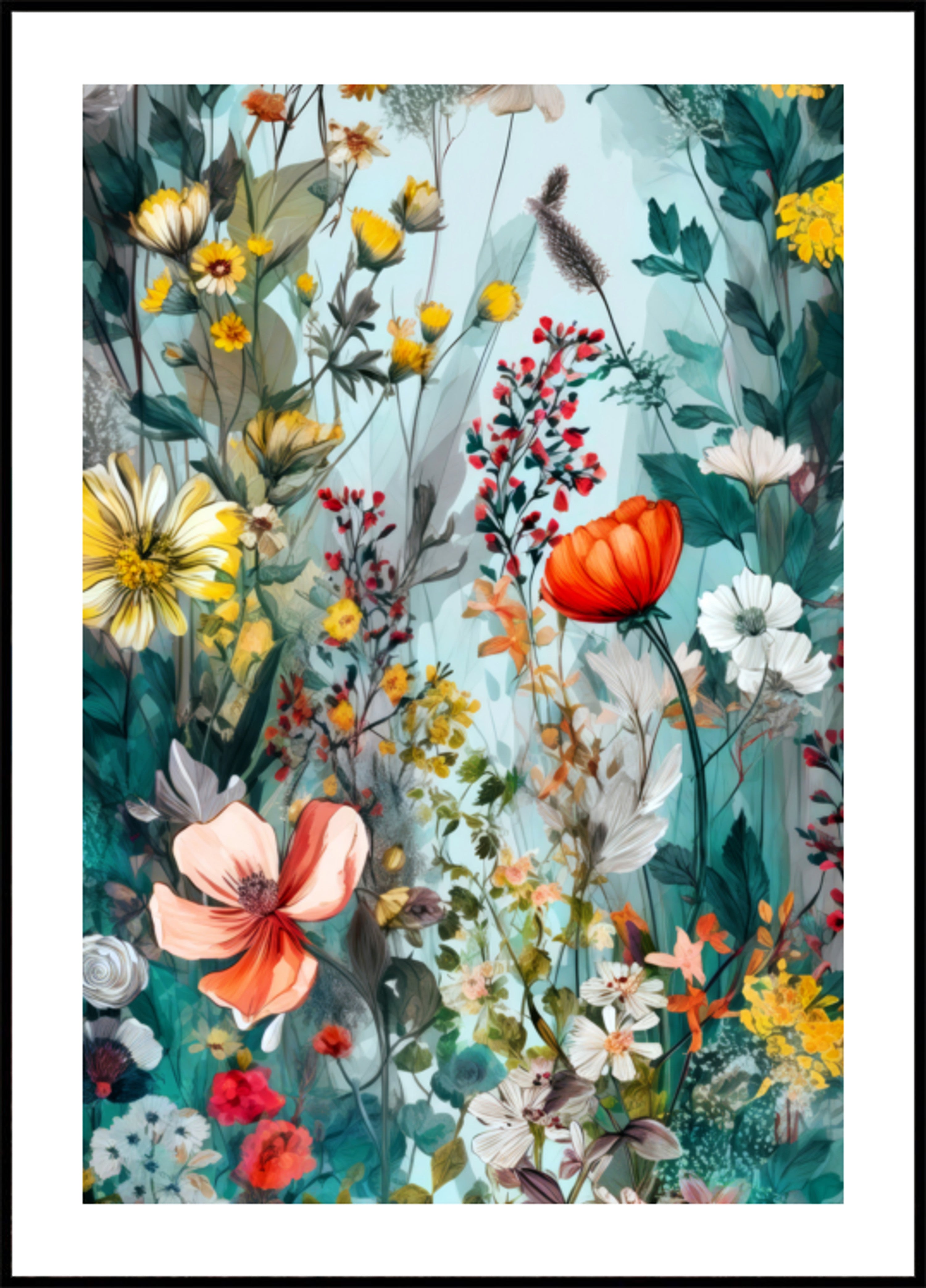 Flores vibrantes no jardim