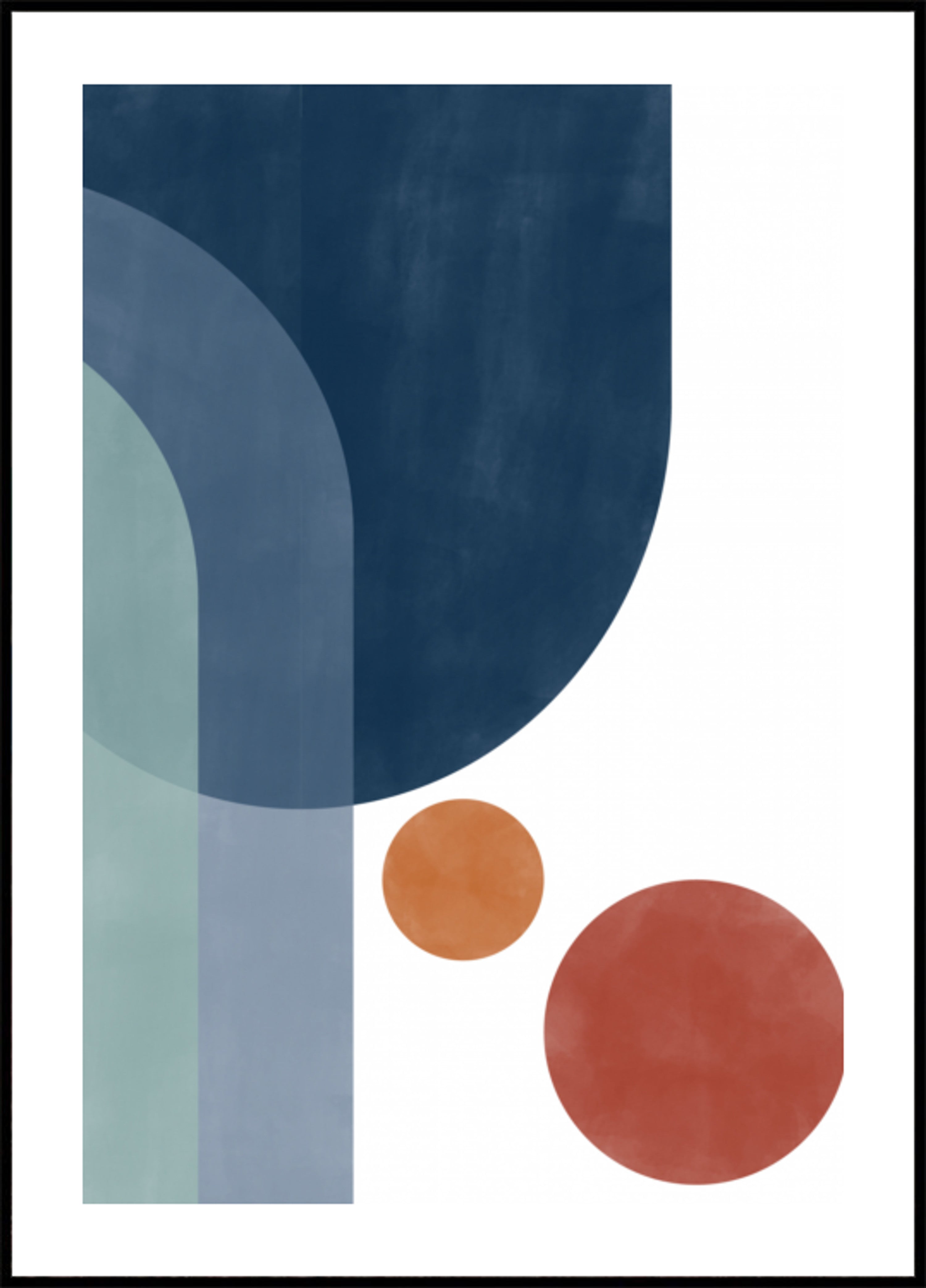 abstrato geométrico azul laranja