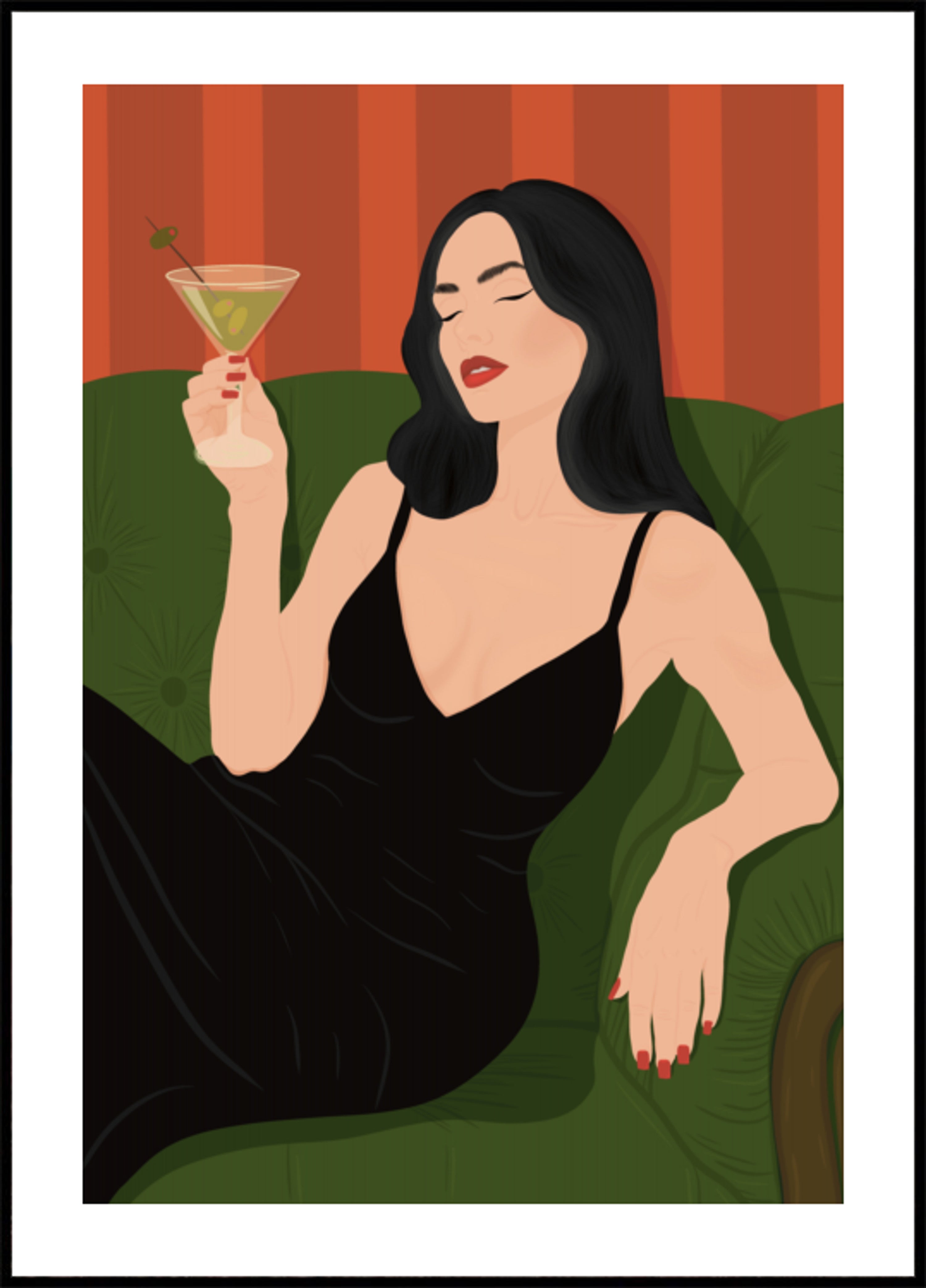 Senhora elegante do Martini