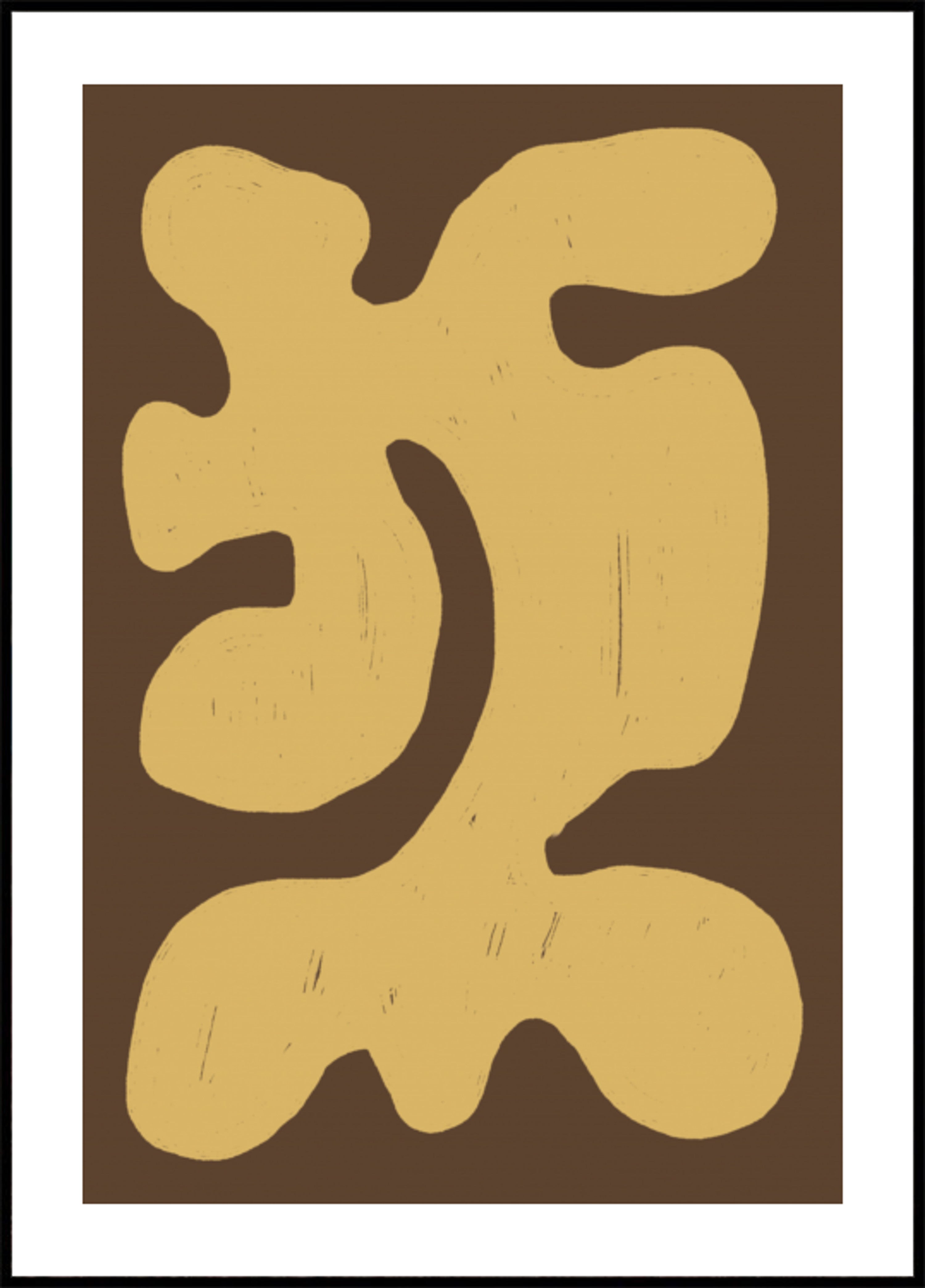 Forma abstrata orgânica terrosa