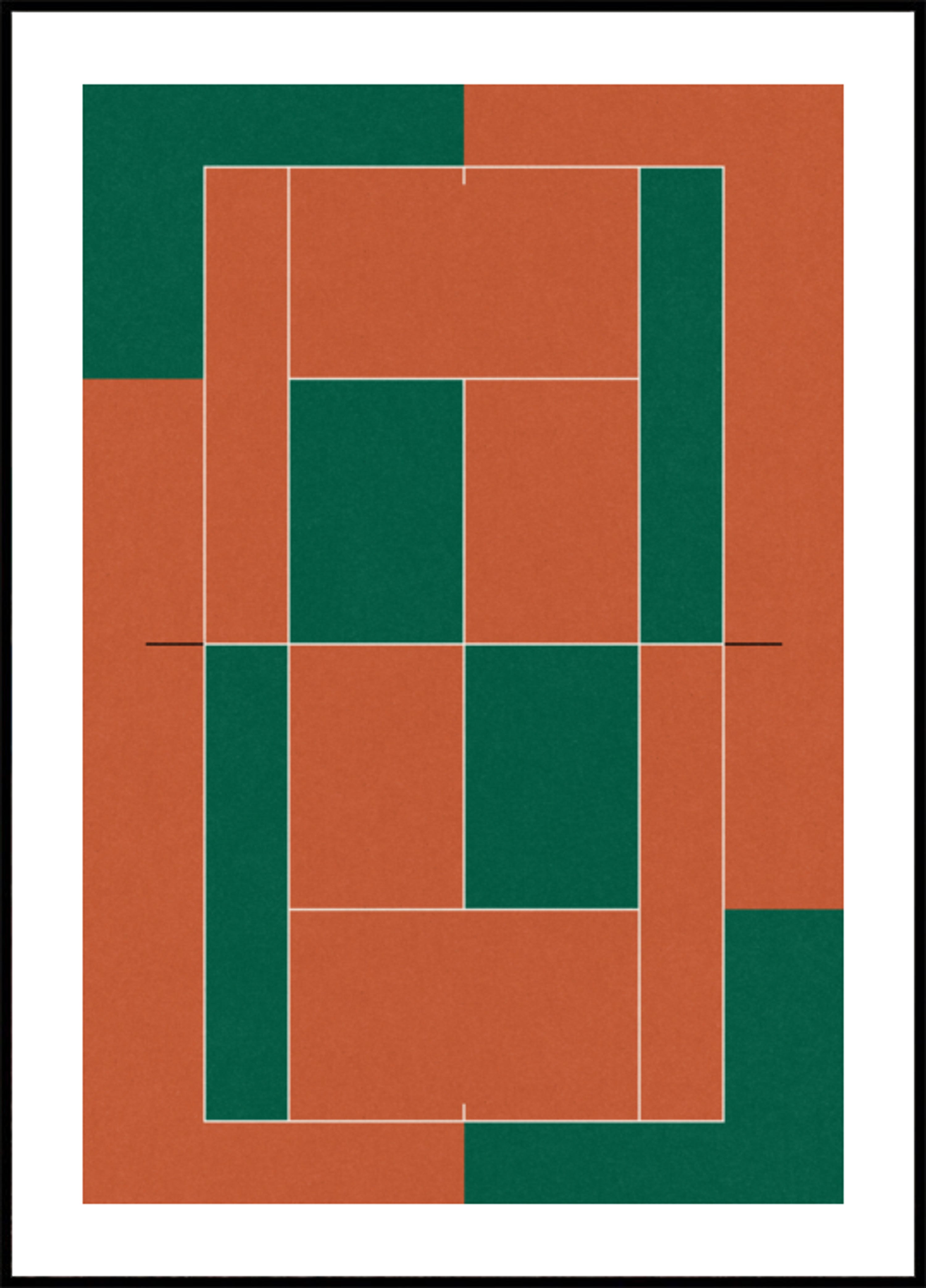 Quadra de tênis geométrica