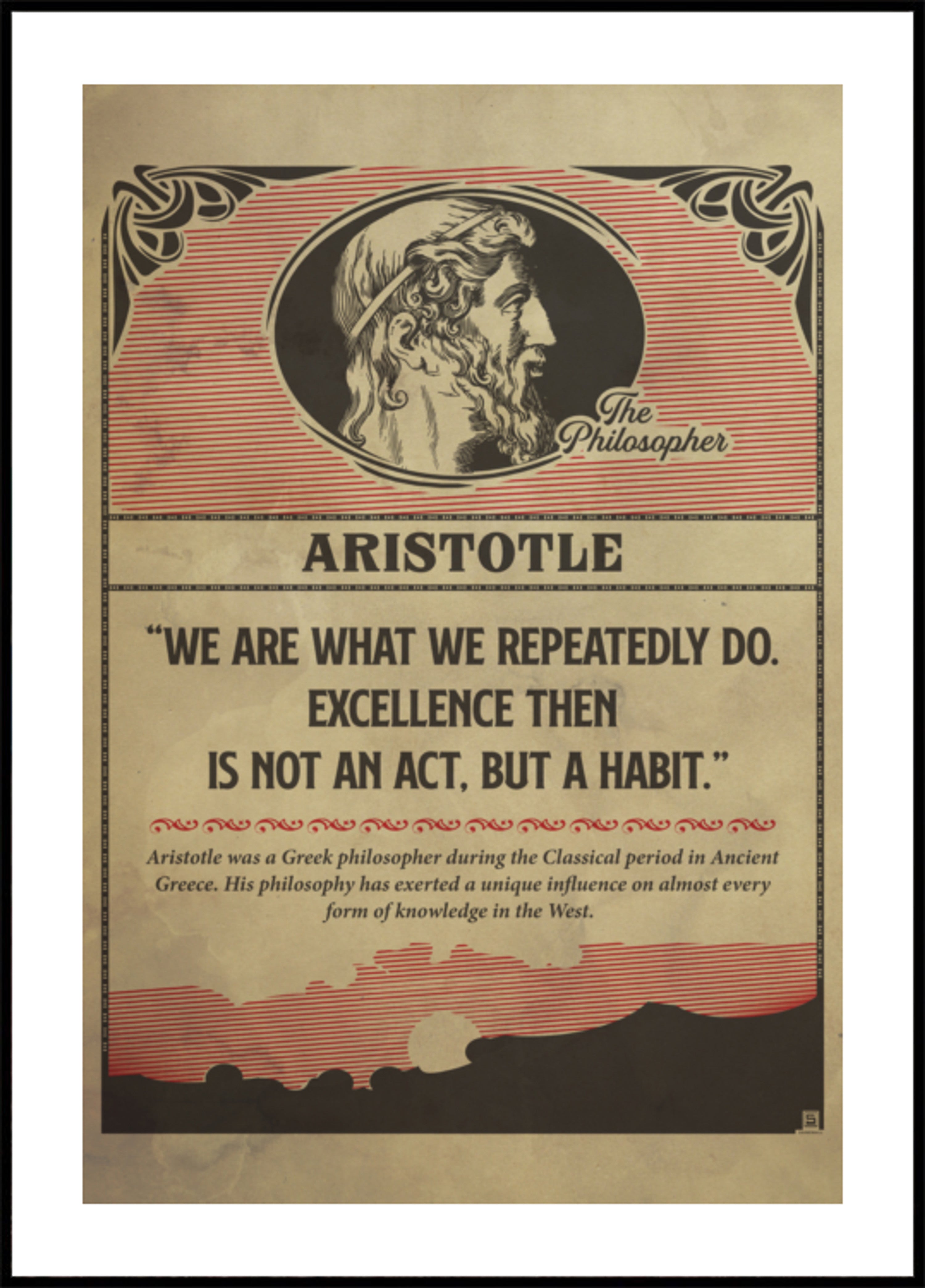 Citação vintage de Aristóteles