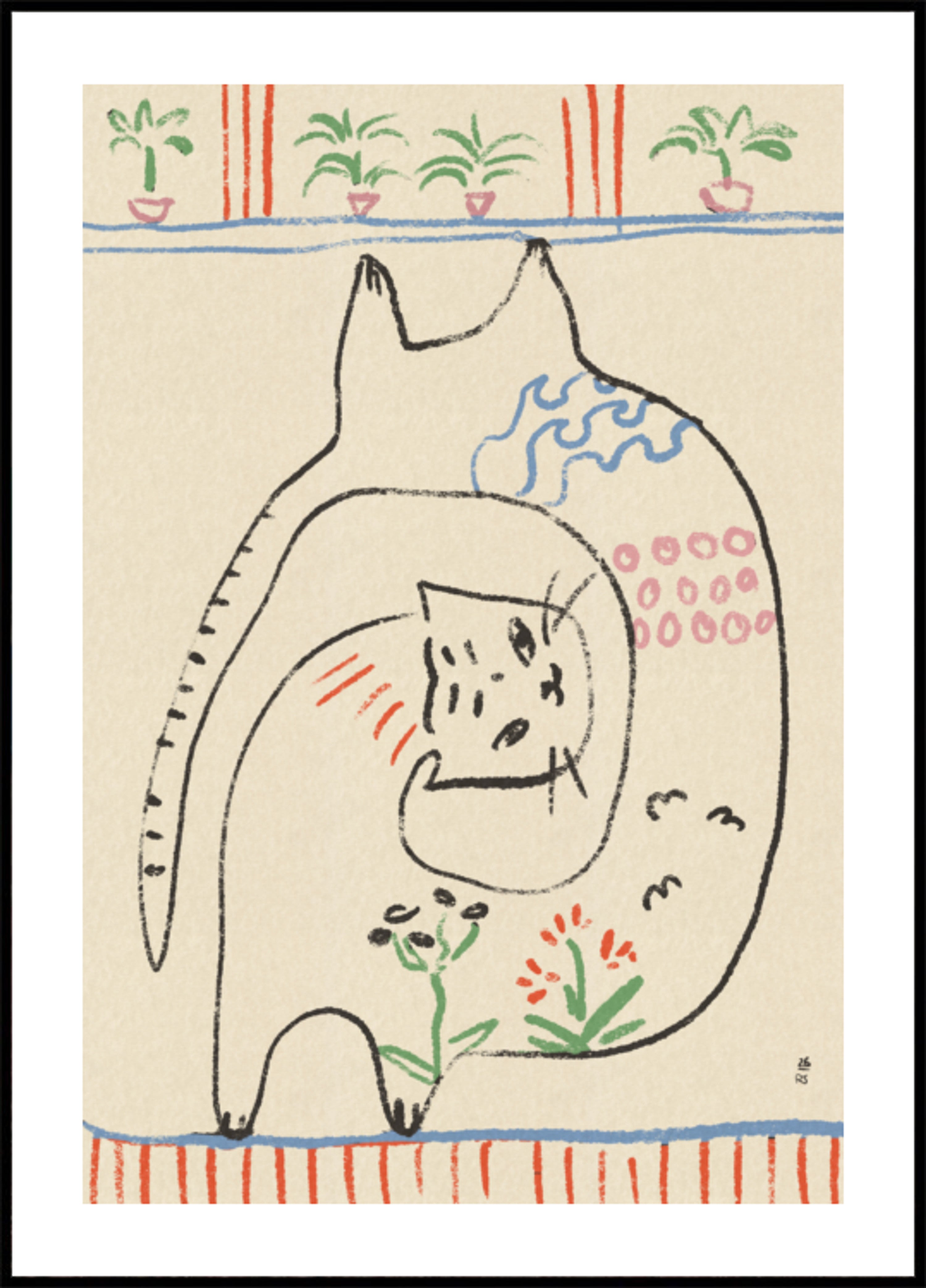 Ilustra??o de gatos brincalhões