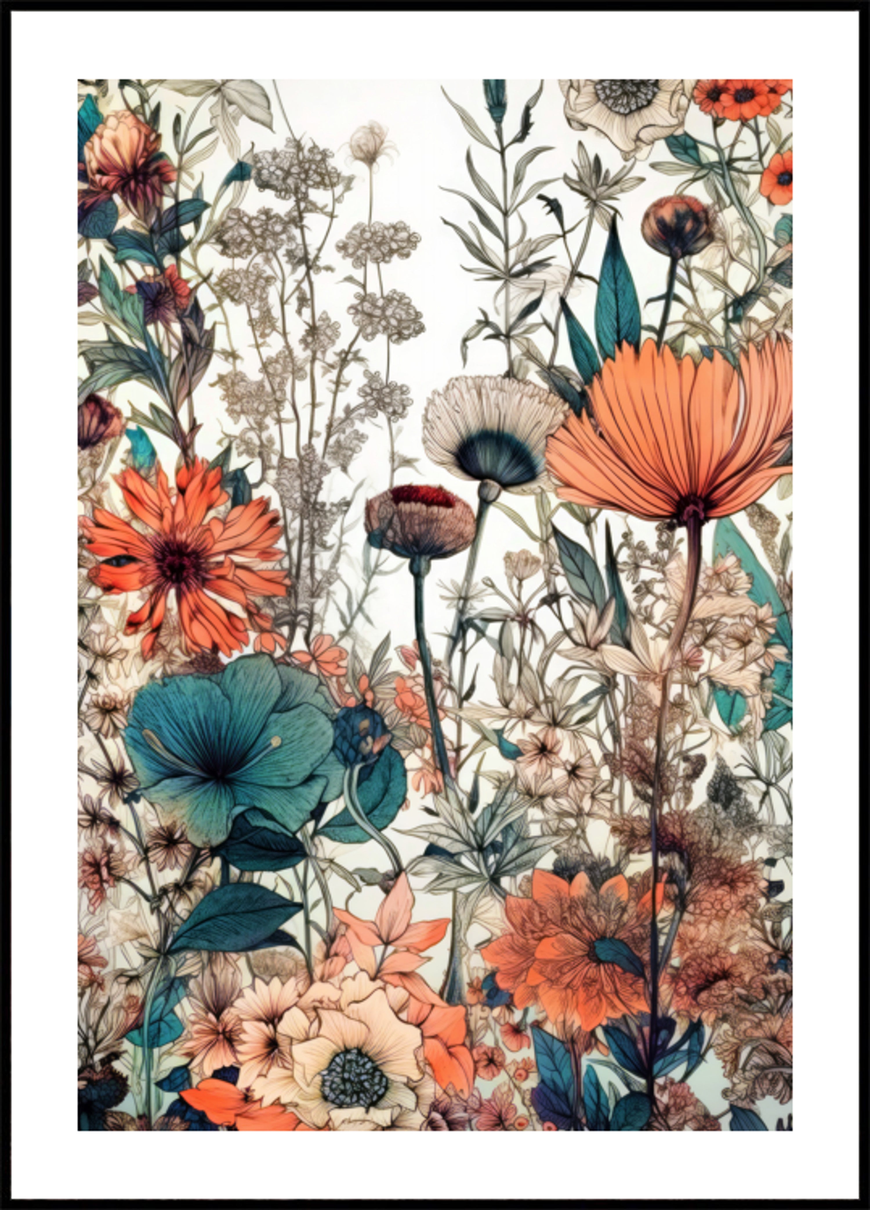Jardim floral vintage
