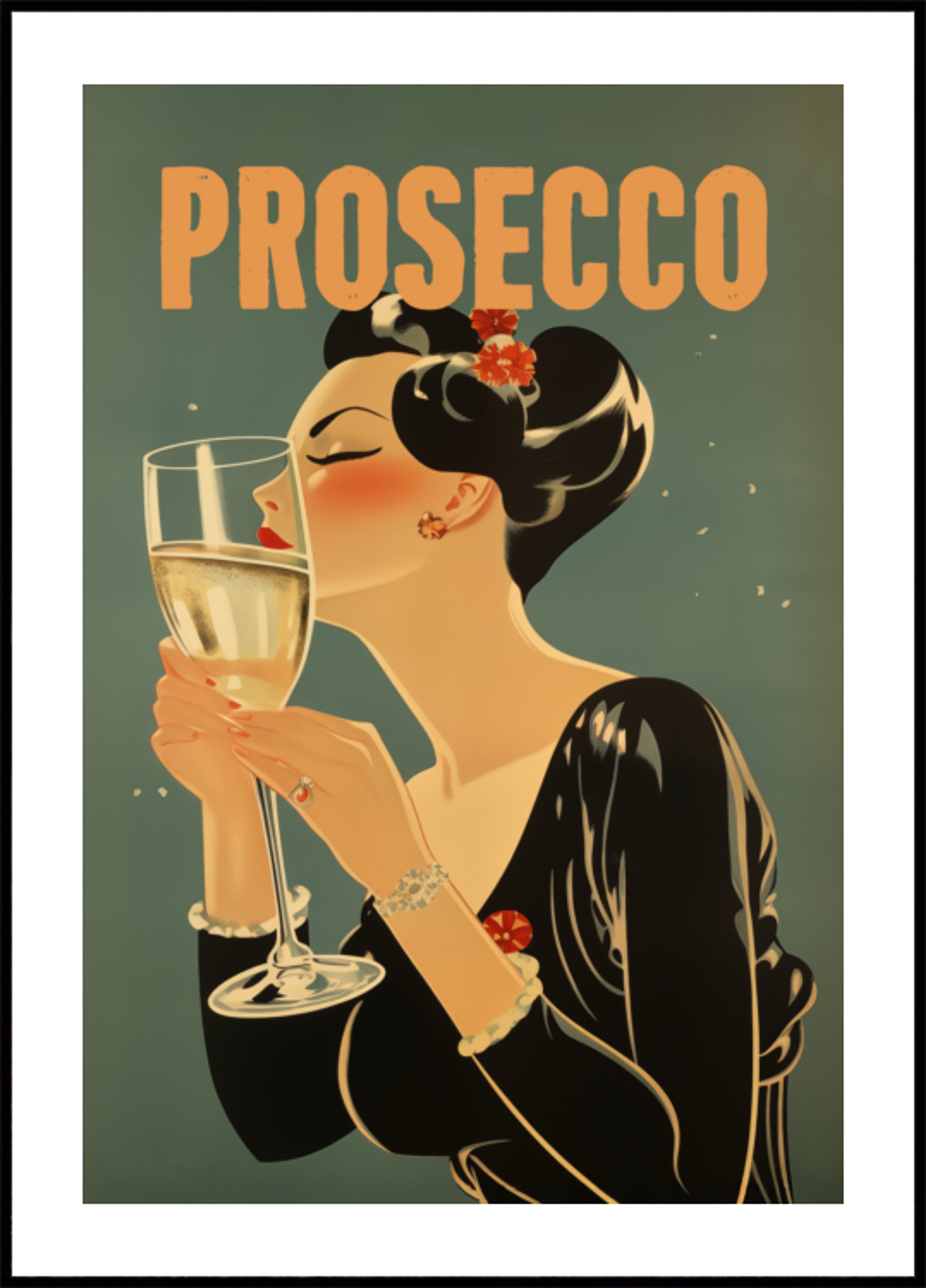 Mulher Prosecco Elegante