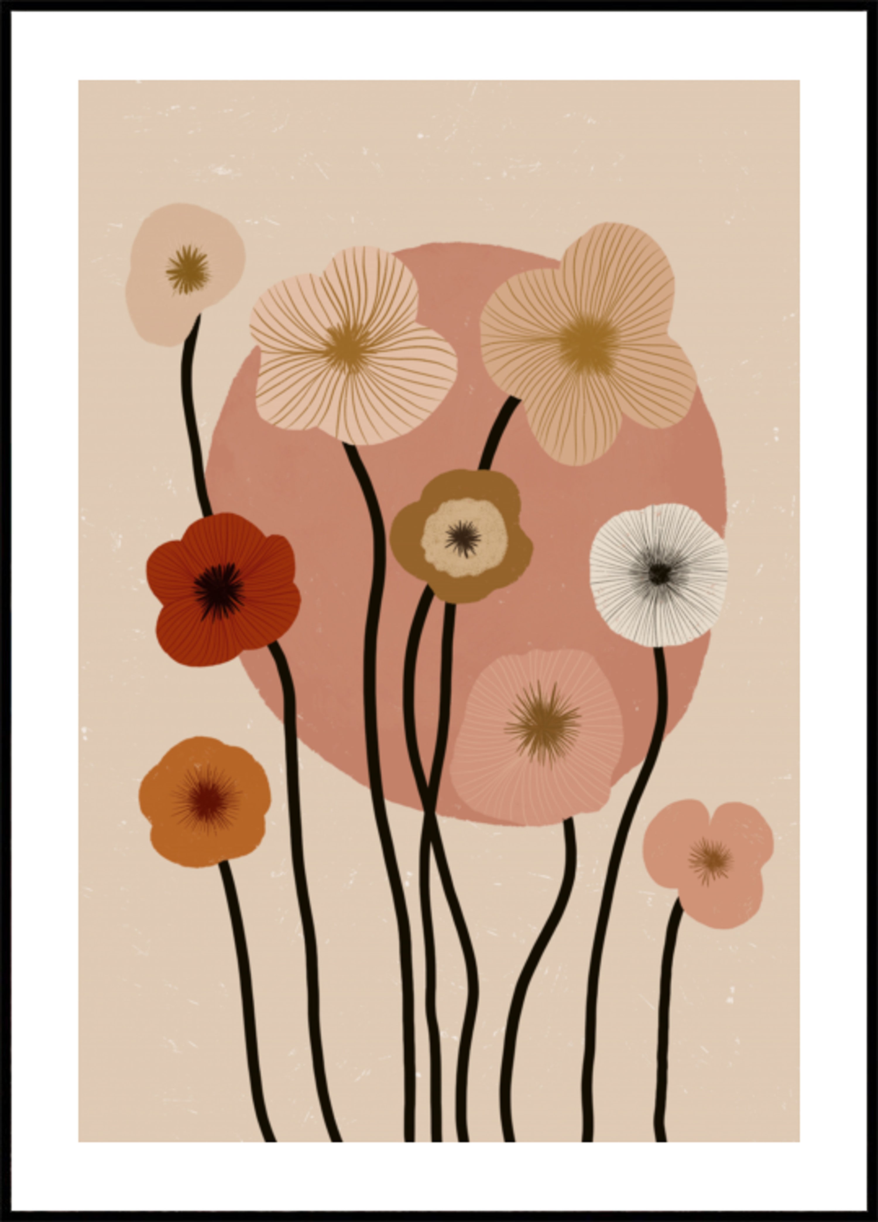 Pôr do sol floral boho