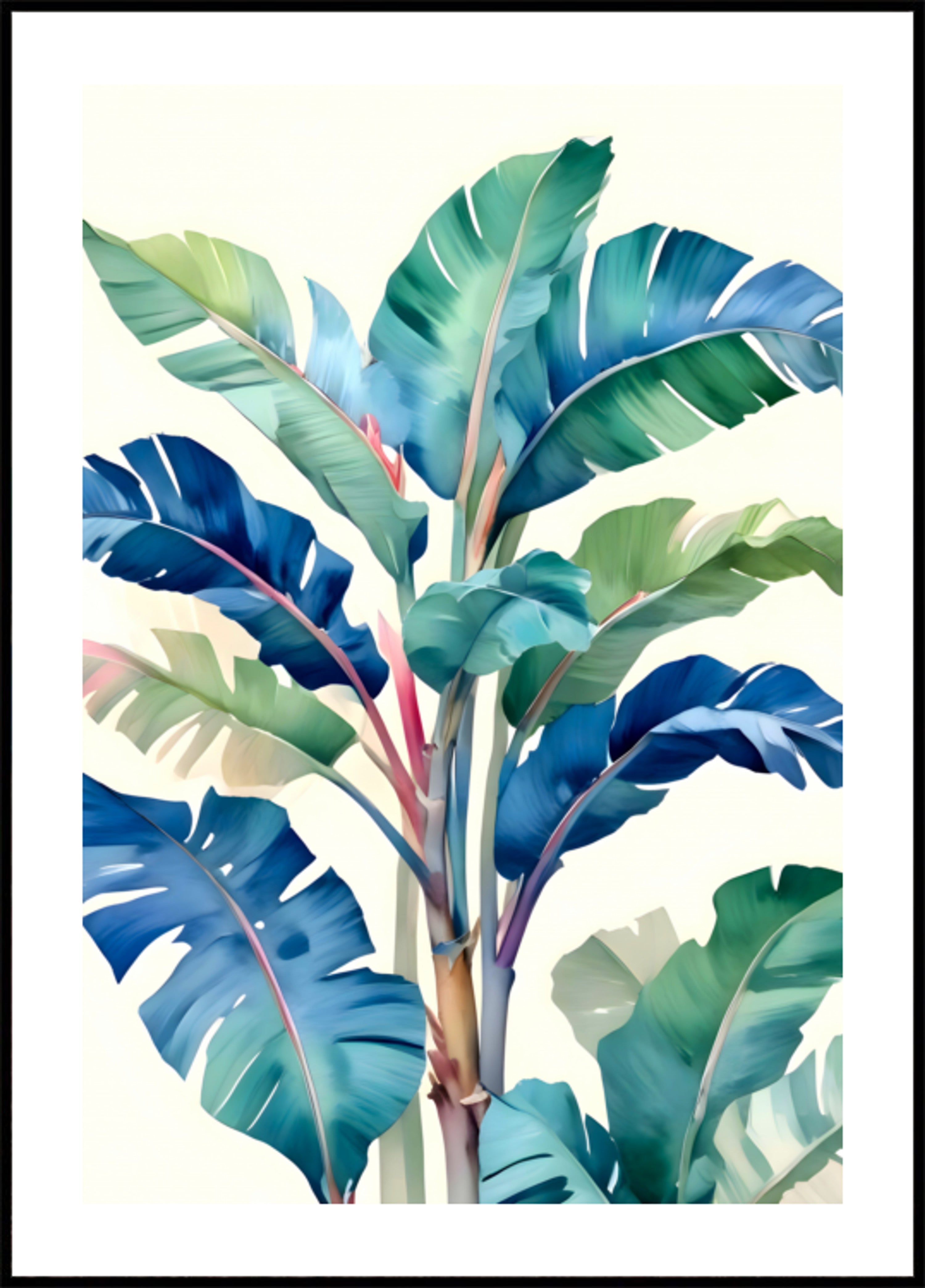 Folhas de bananeira tropical