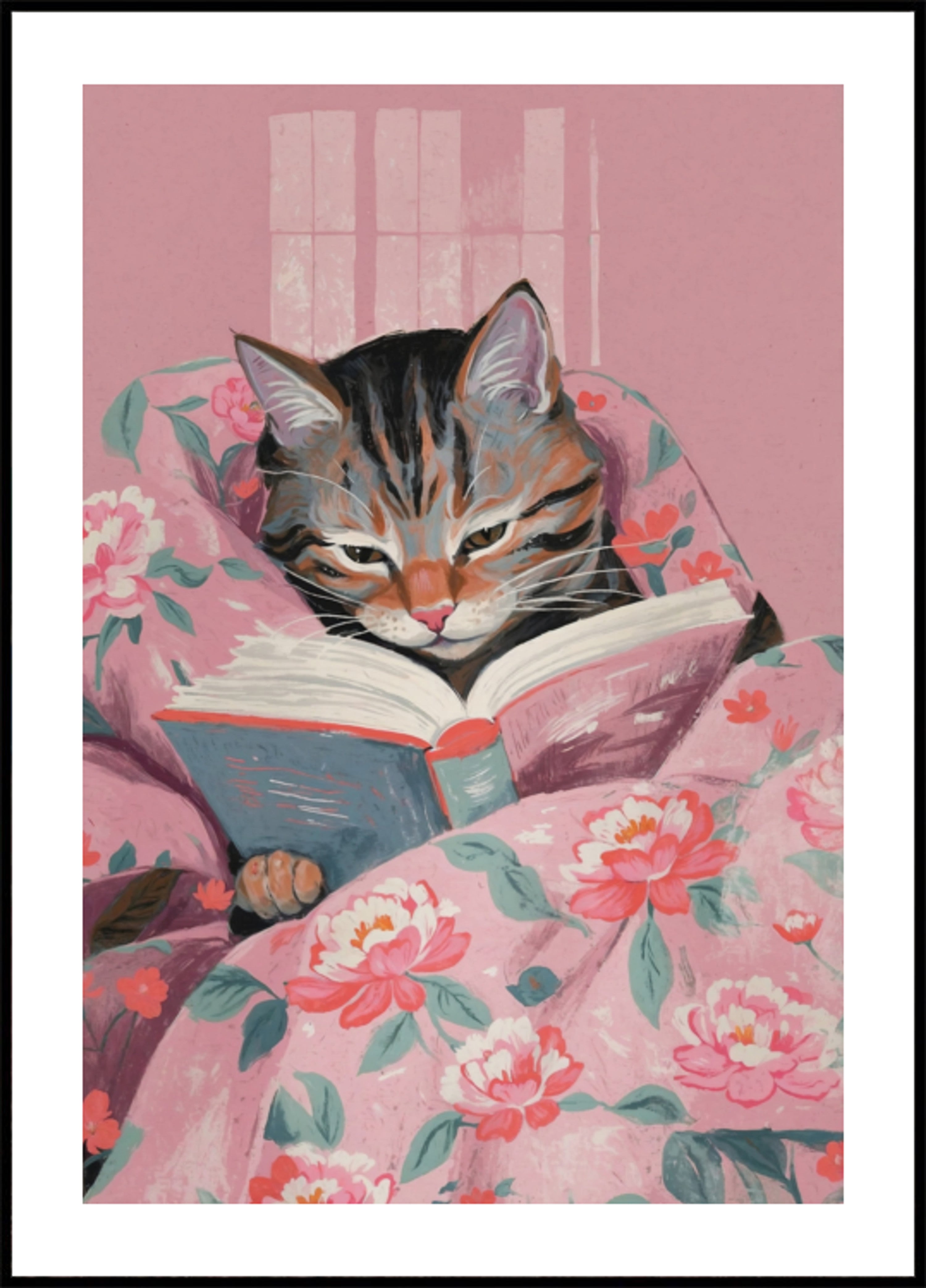 Leitura aconchegante de gatos