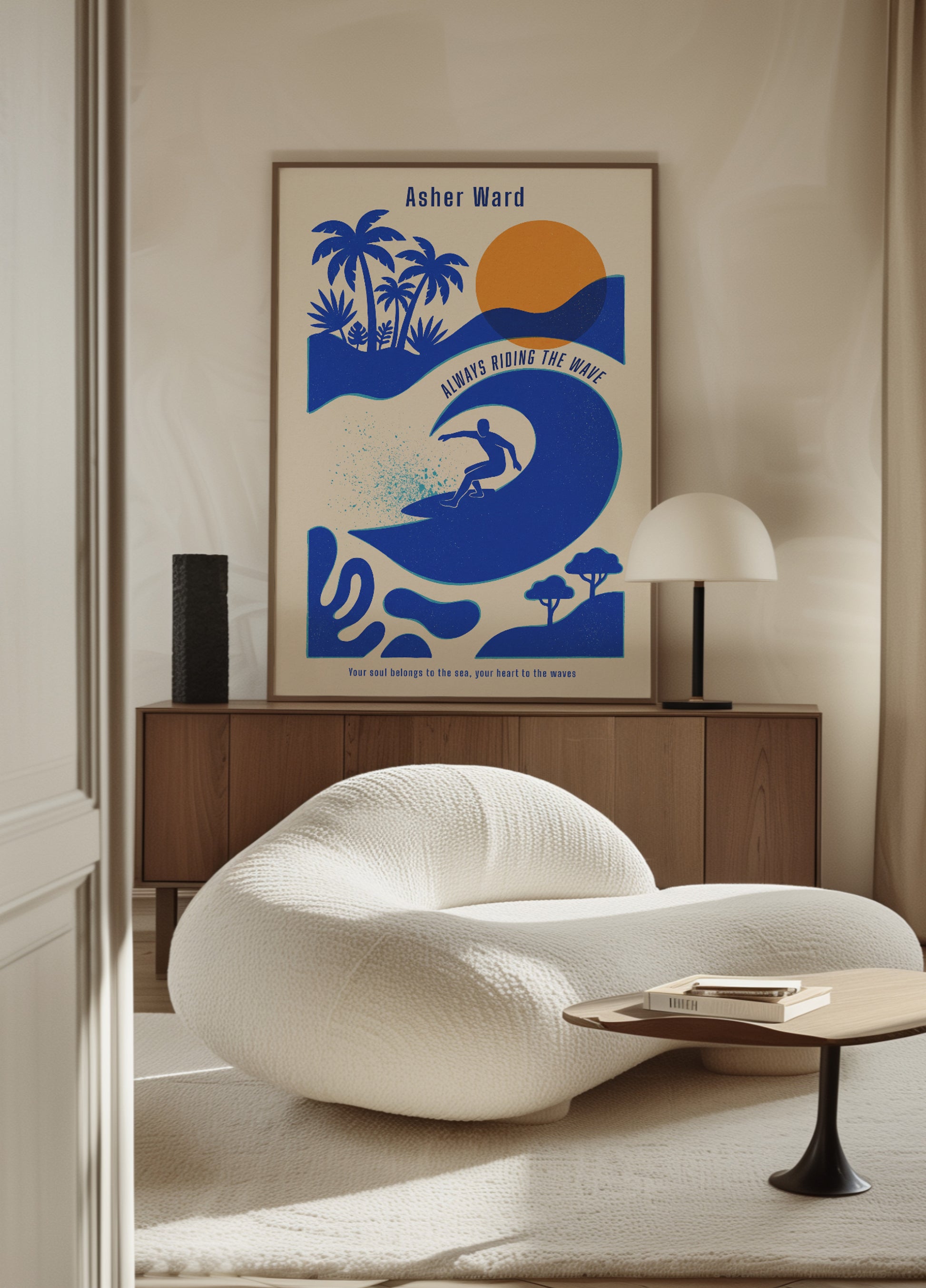 Onda de surf impessoal com vibrações tropicais