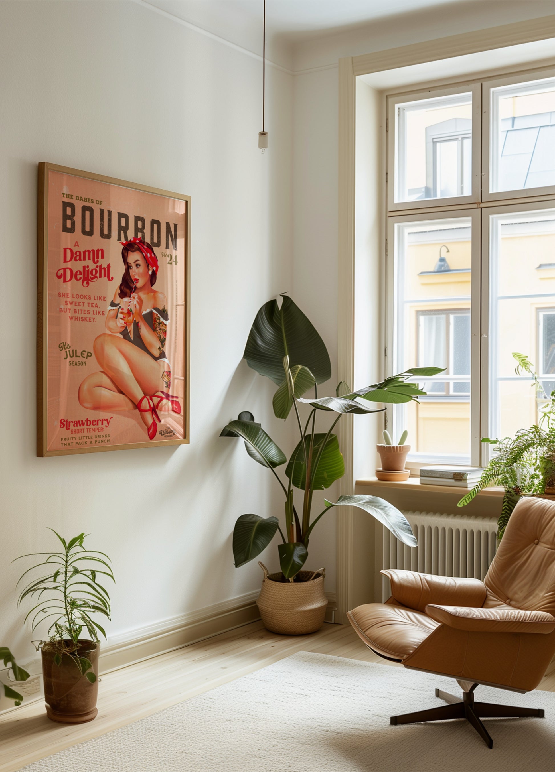 Bourbon Babes Vol 22 Vintage Pinup Girl bebendo um coquetel