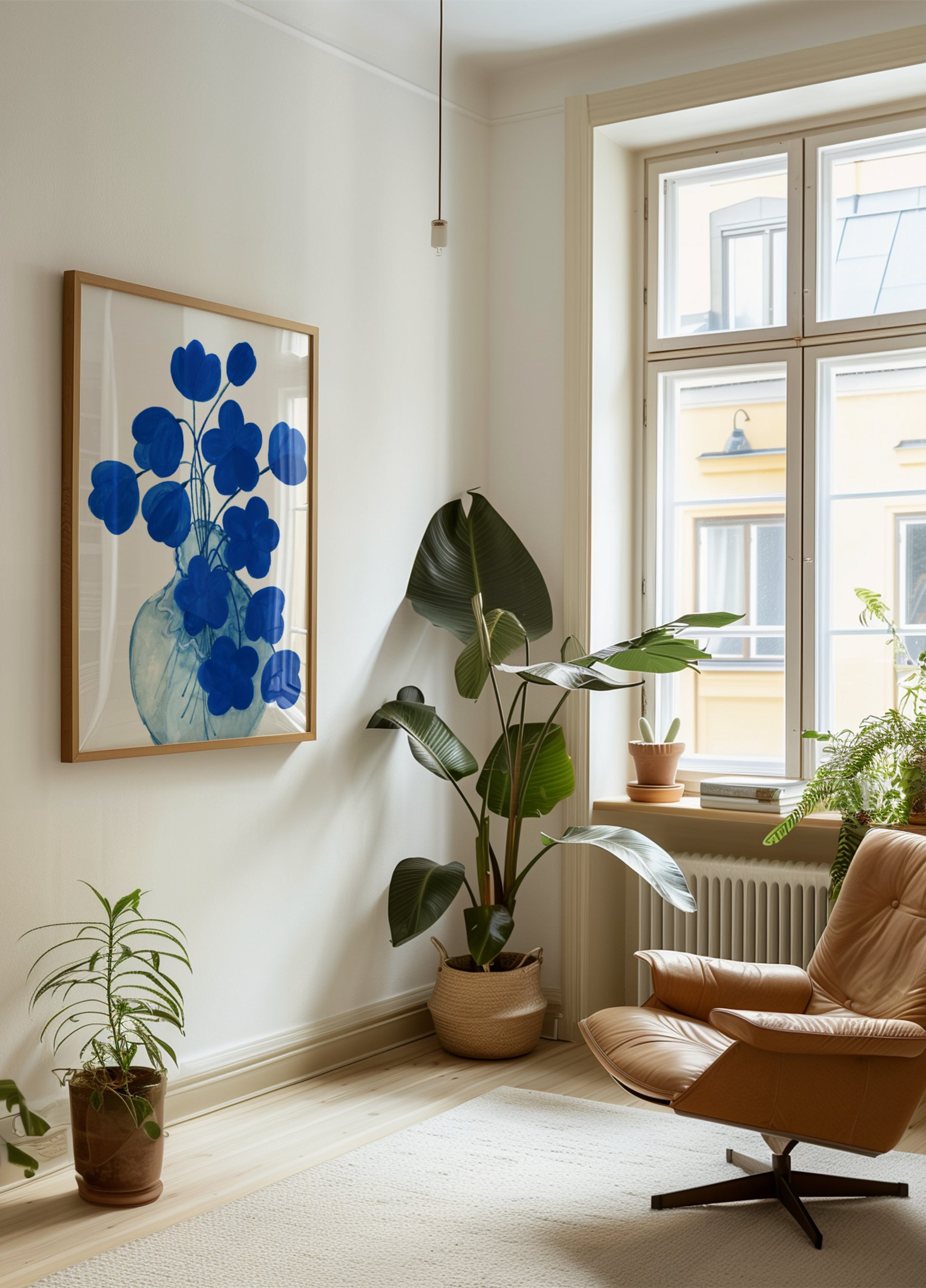 Vaso Floral Azul Profundo