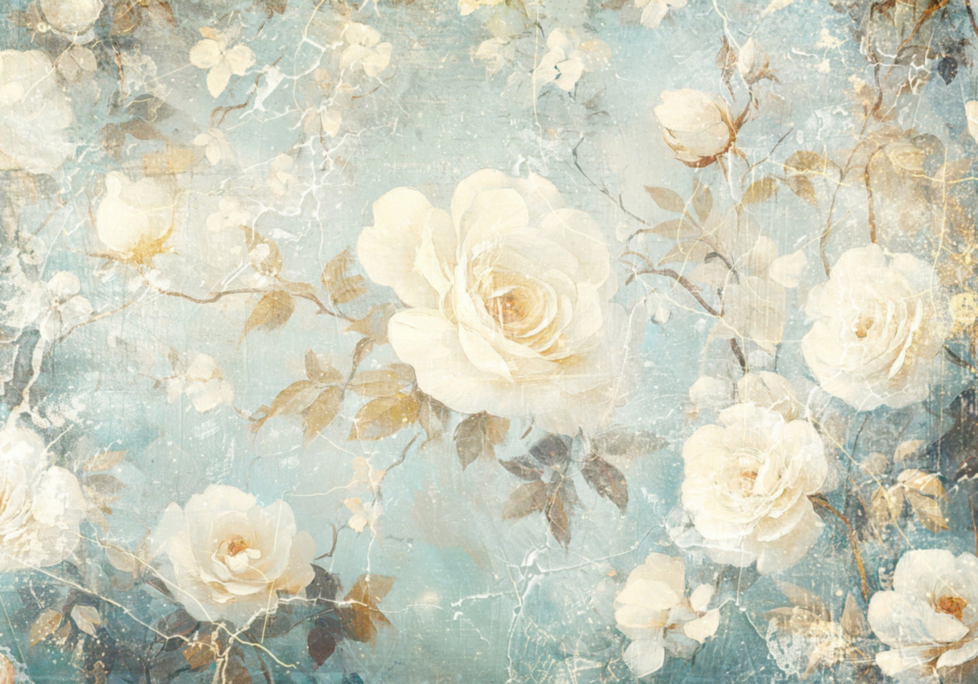 Rosas brancas vintage