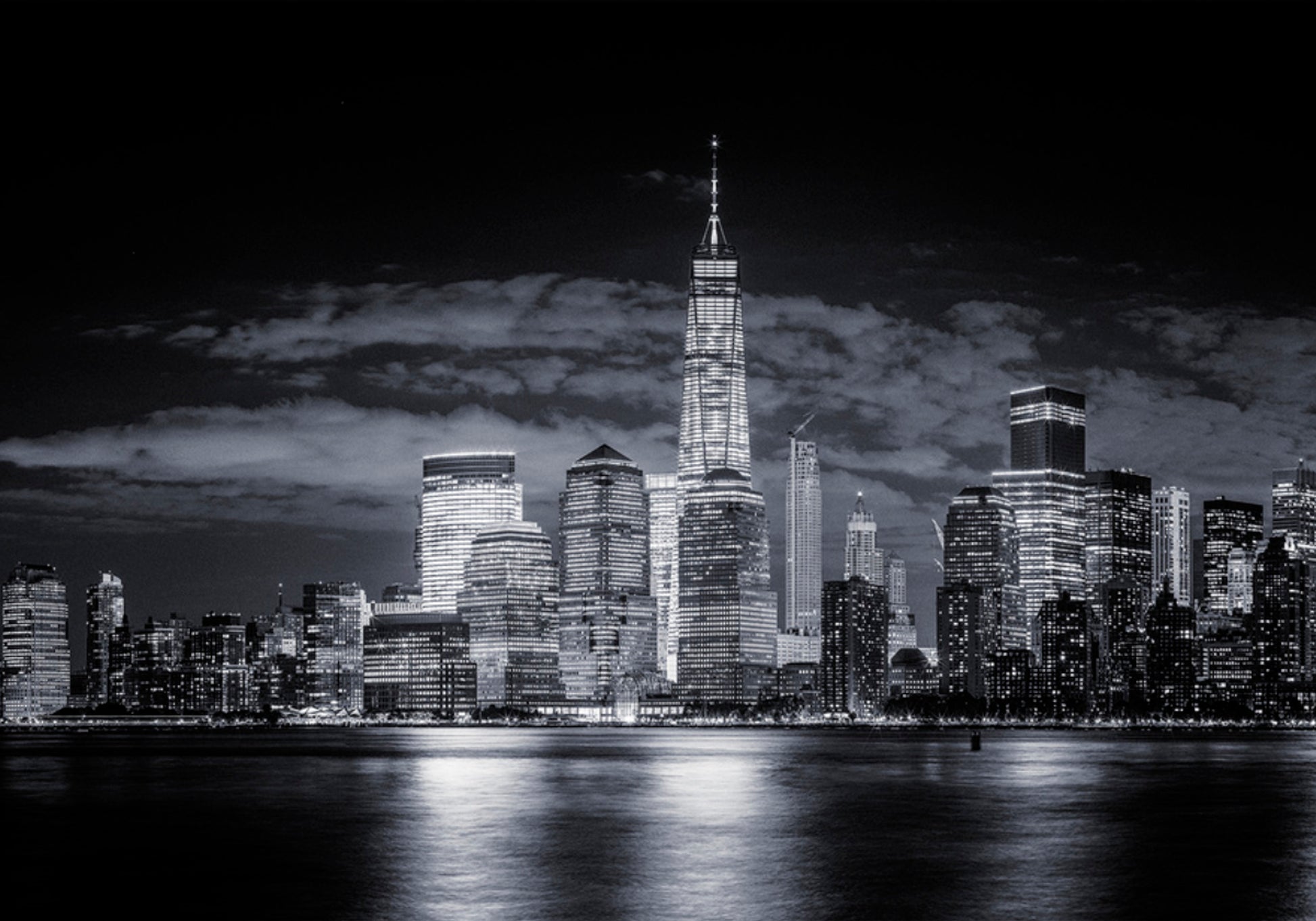 Horizonte noturno da cidade de Nova York