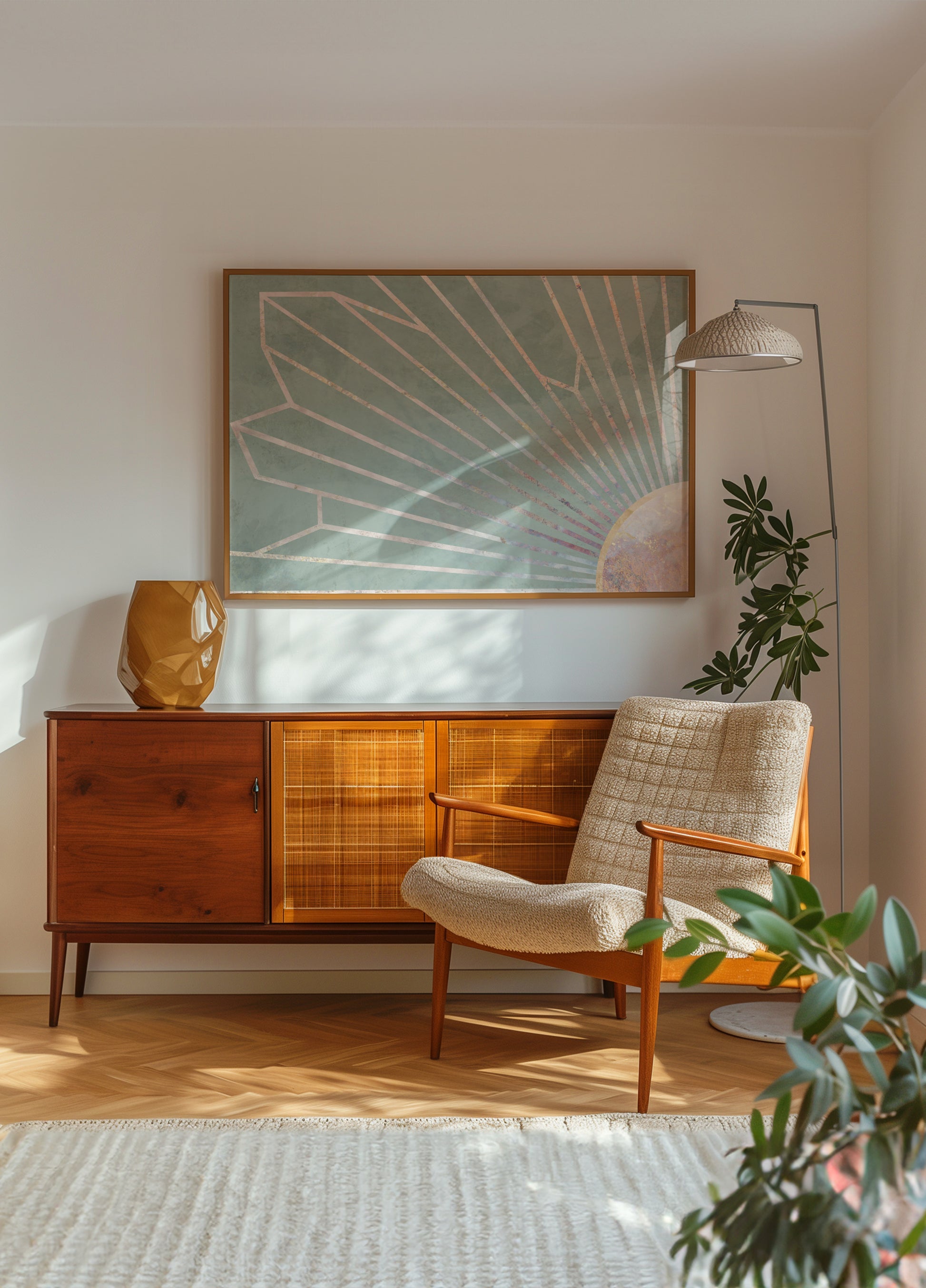 Sunburst geométrico elegante