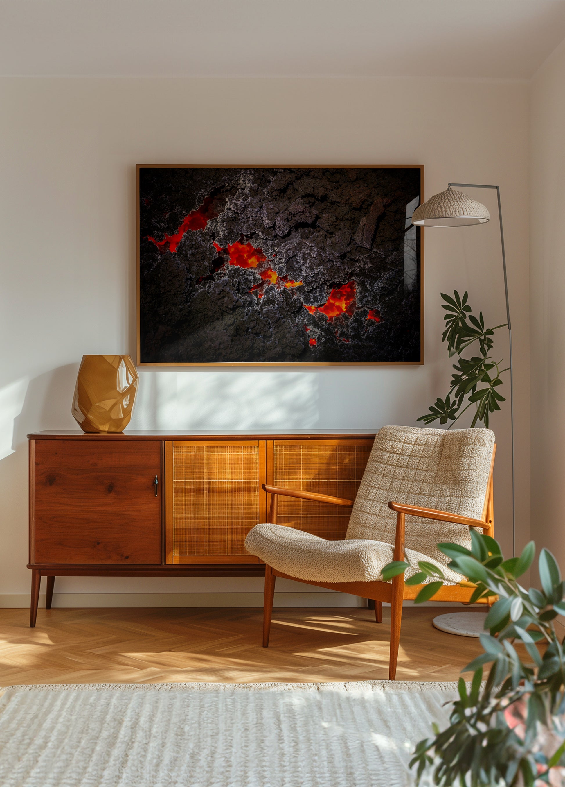 Fluxo de lava derretida