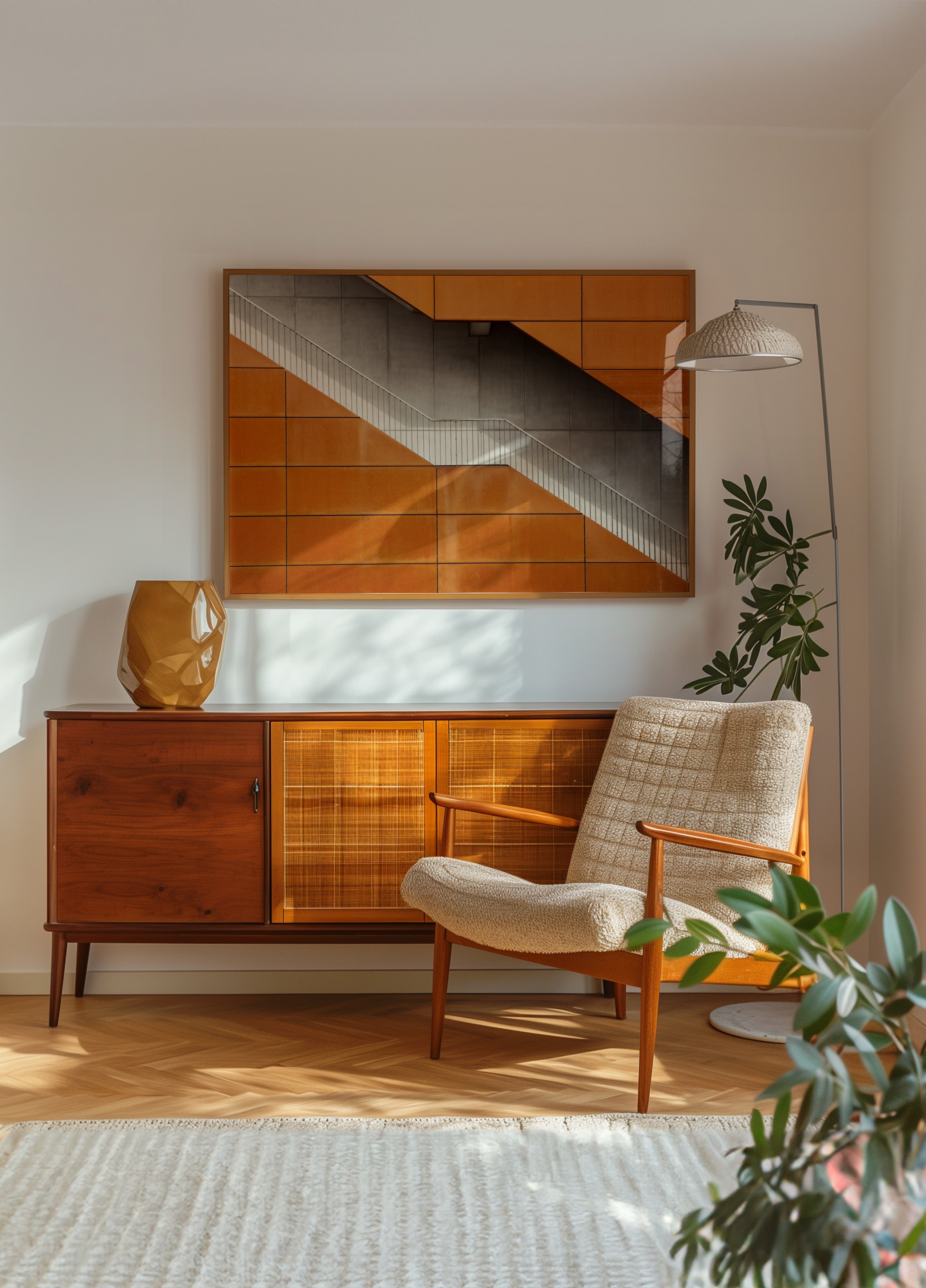 Escada Diagonal Laranja