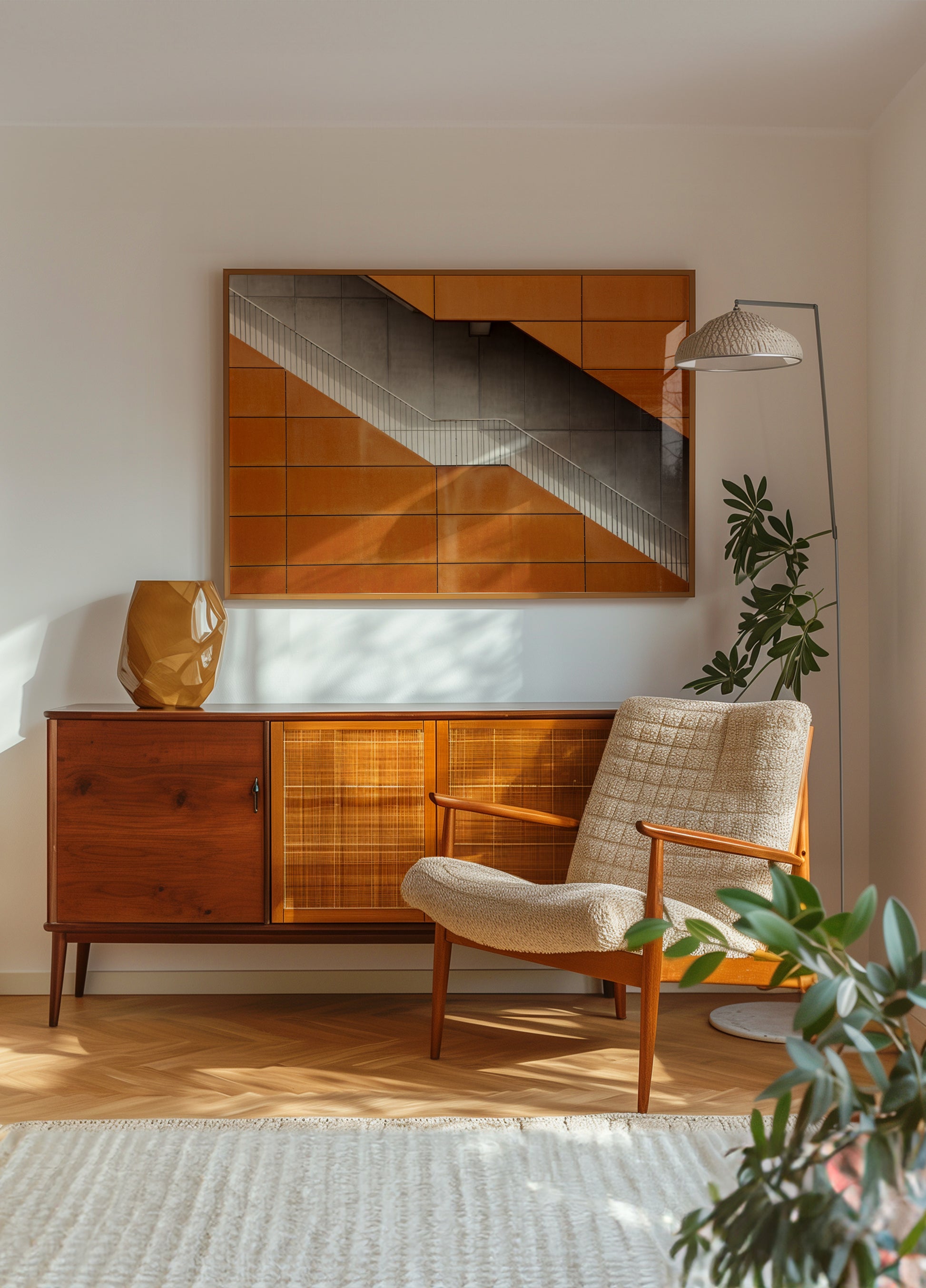 Escada Diagonal Laranja