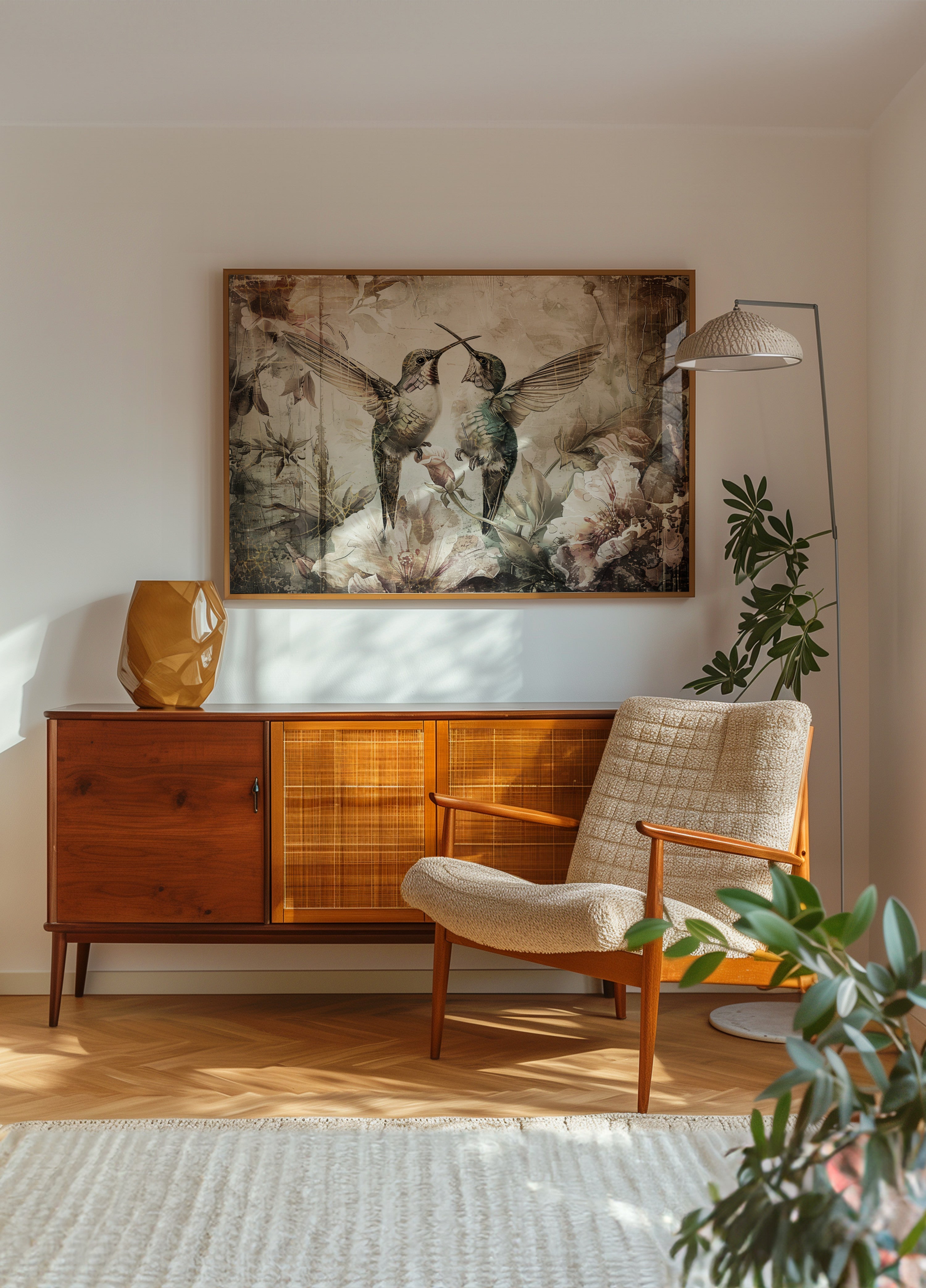 Abraço romântico de beija-flor
