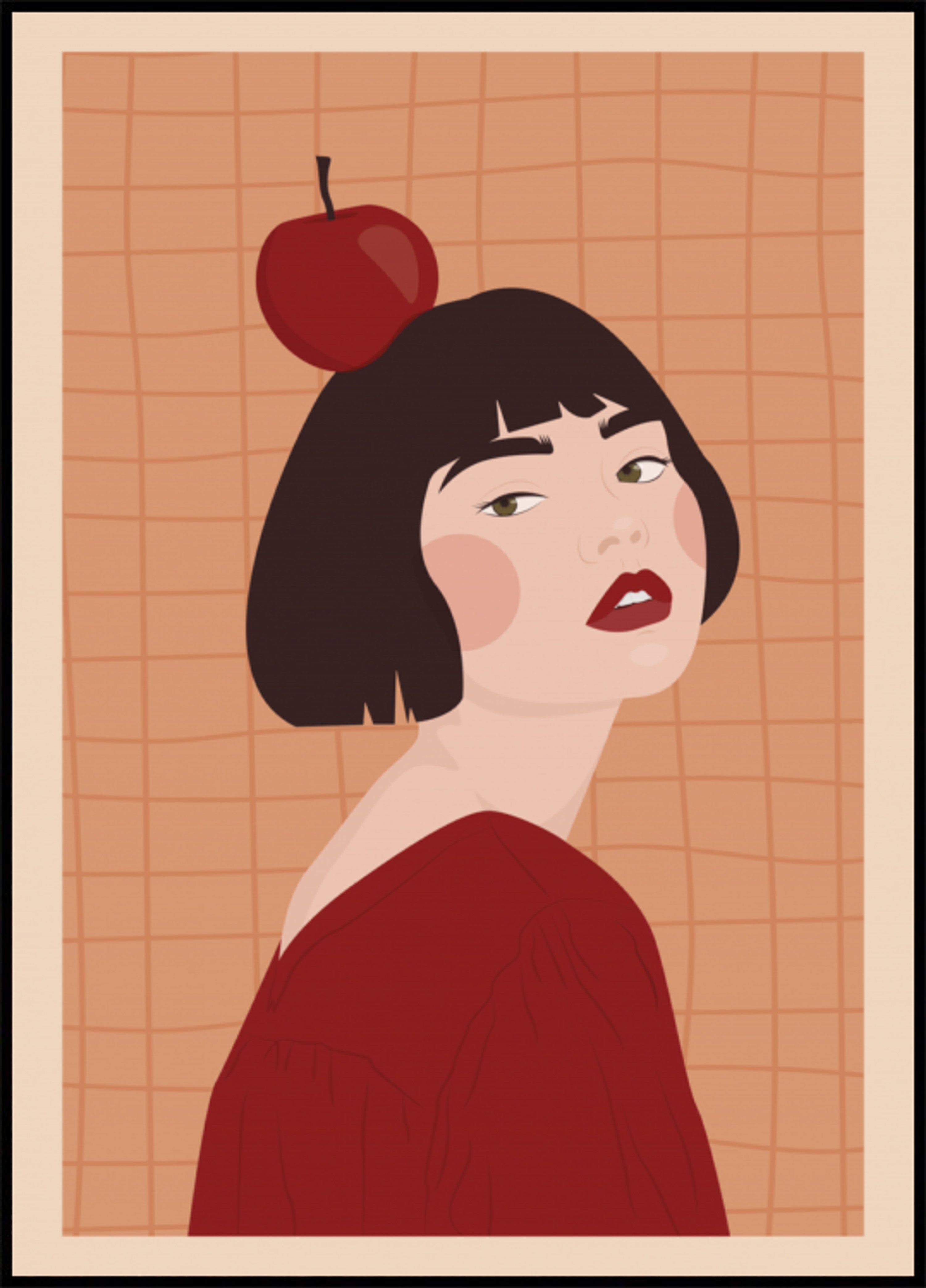 Mulher confiante com Apple