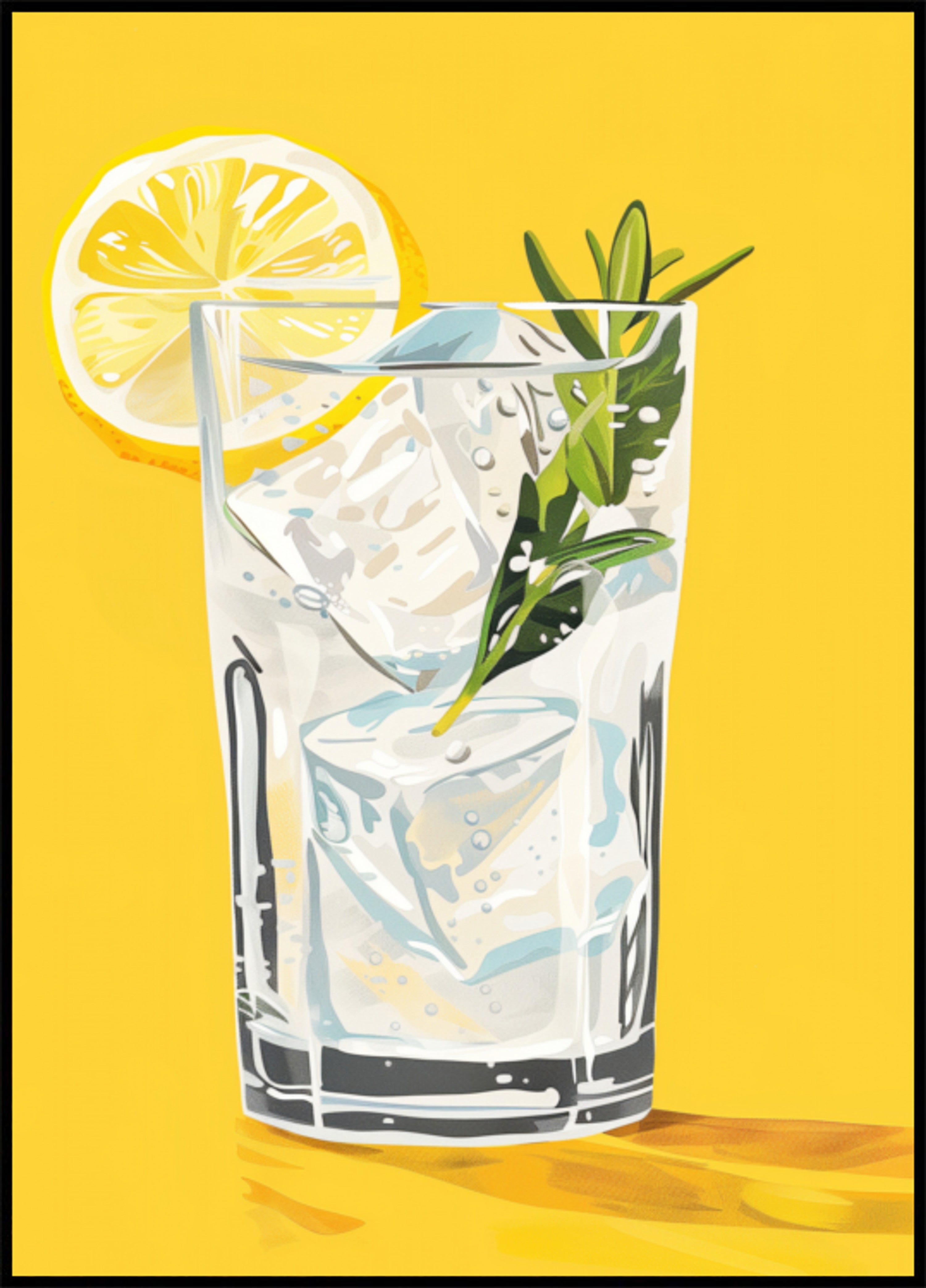 Refrescante de limão e alecrim