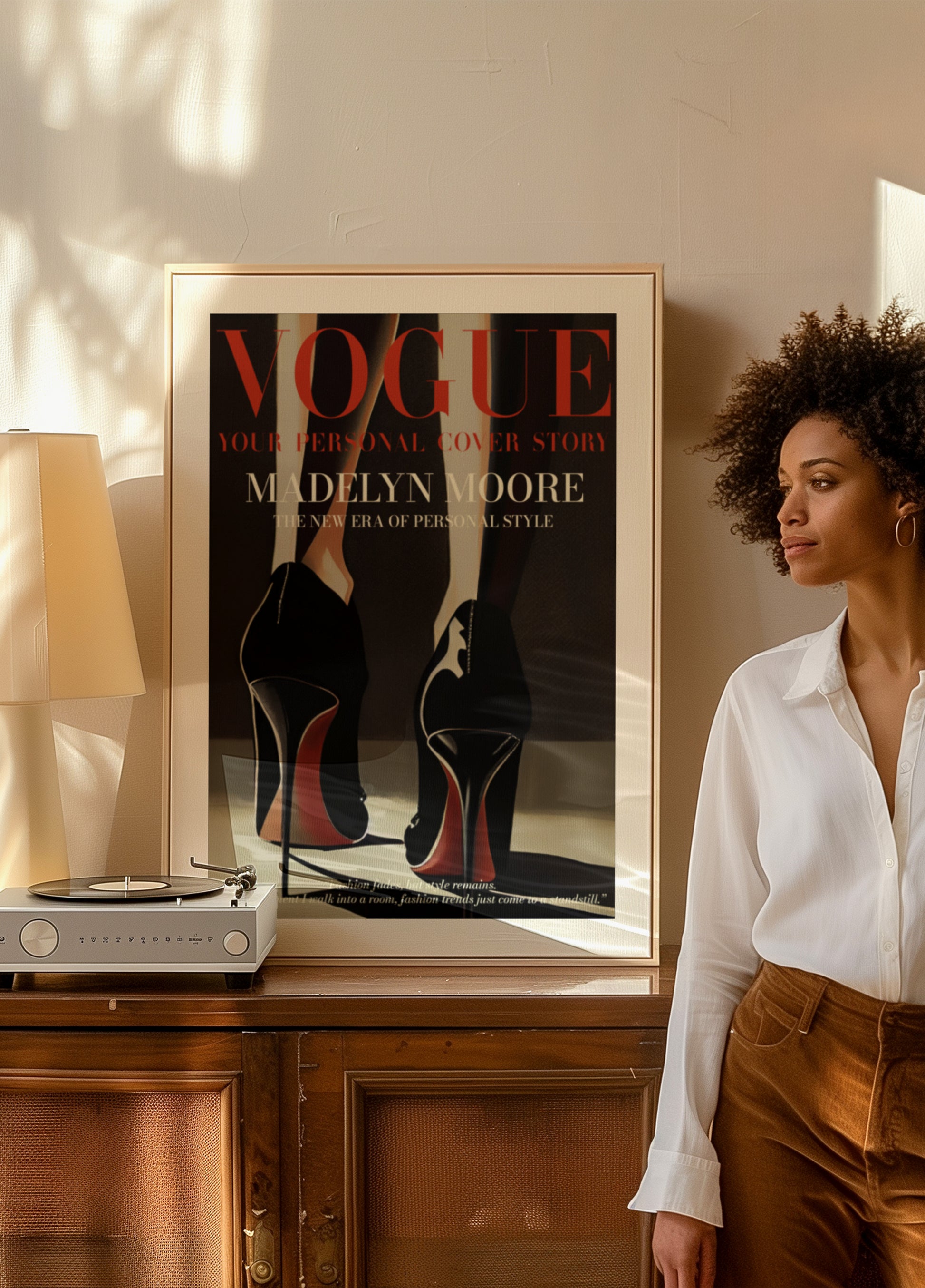 Pôster Elegante da Moda de Heróis Altos