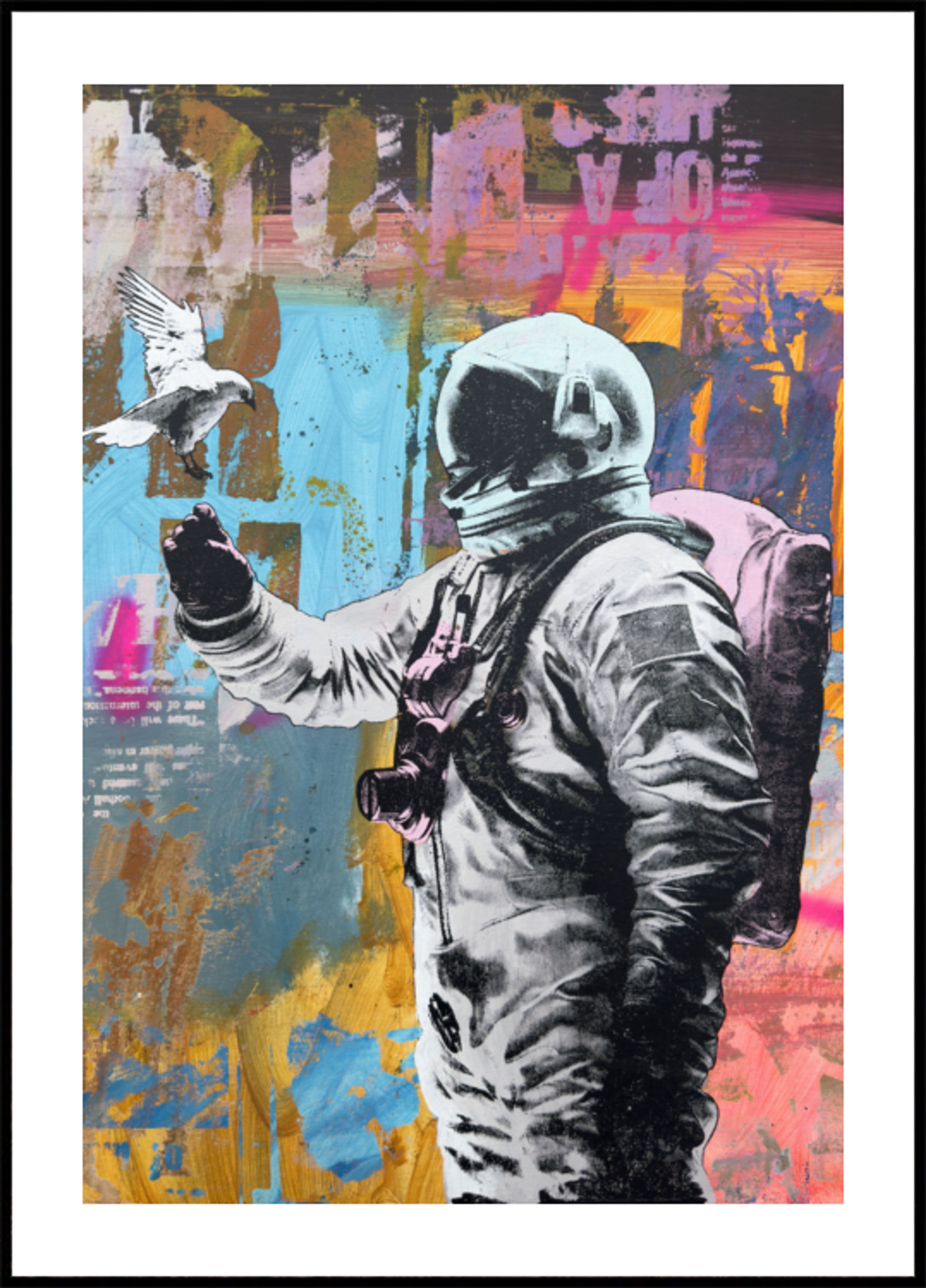 Astronauta encontra pomba