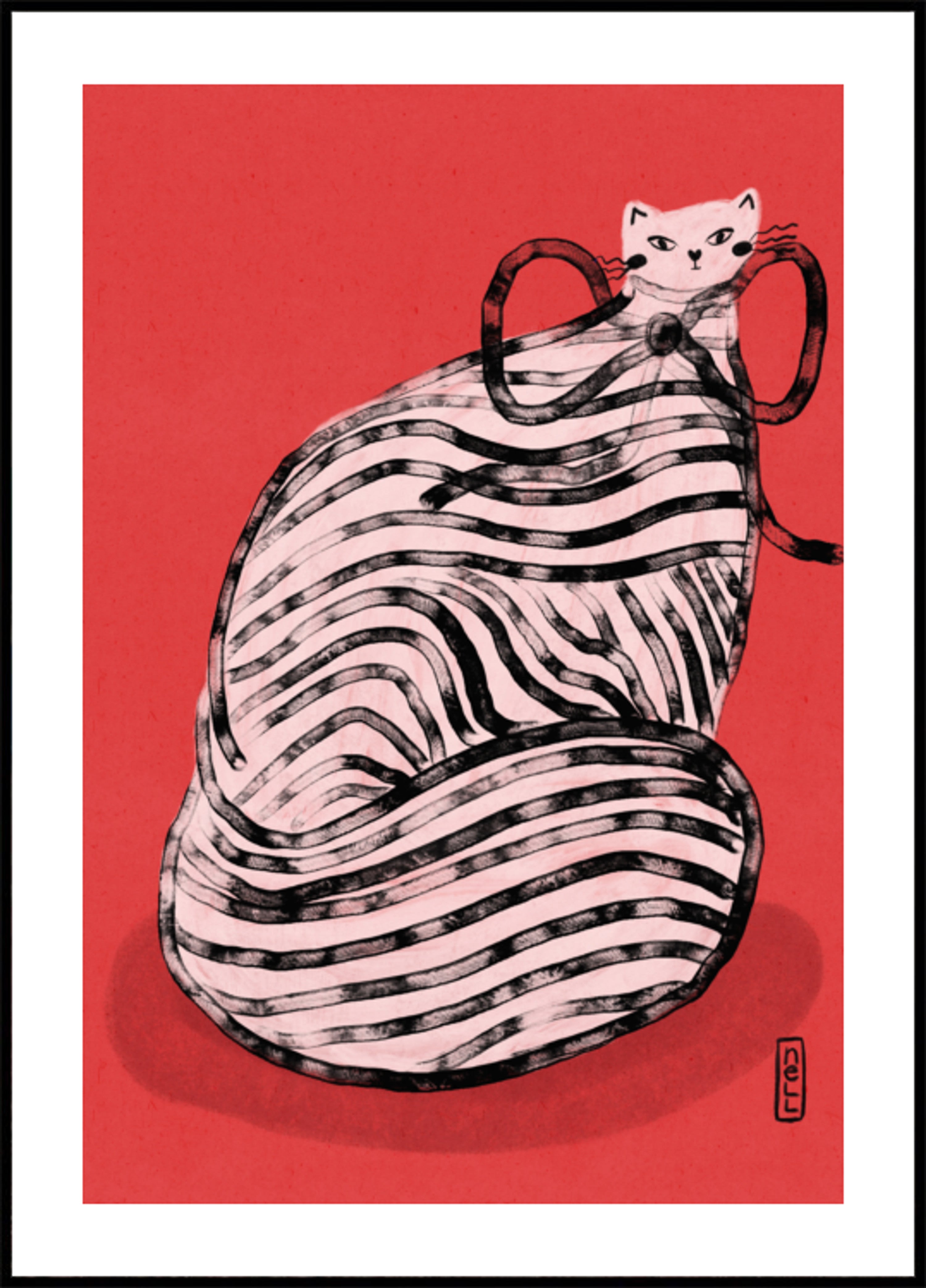Gato listrado vermelho caprichoso