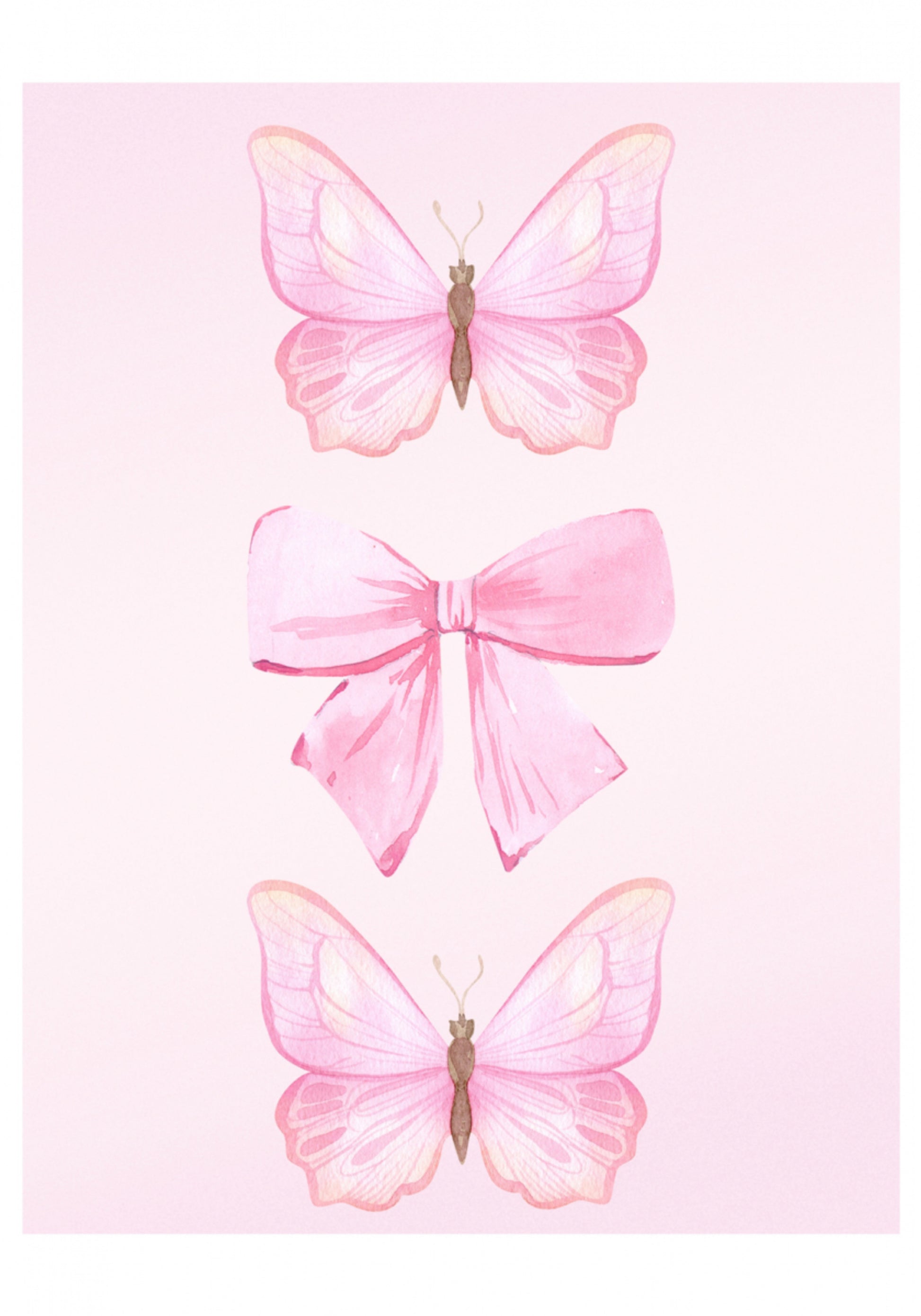 Borboletas Rosa e Laço