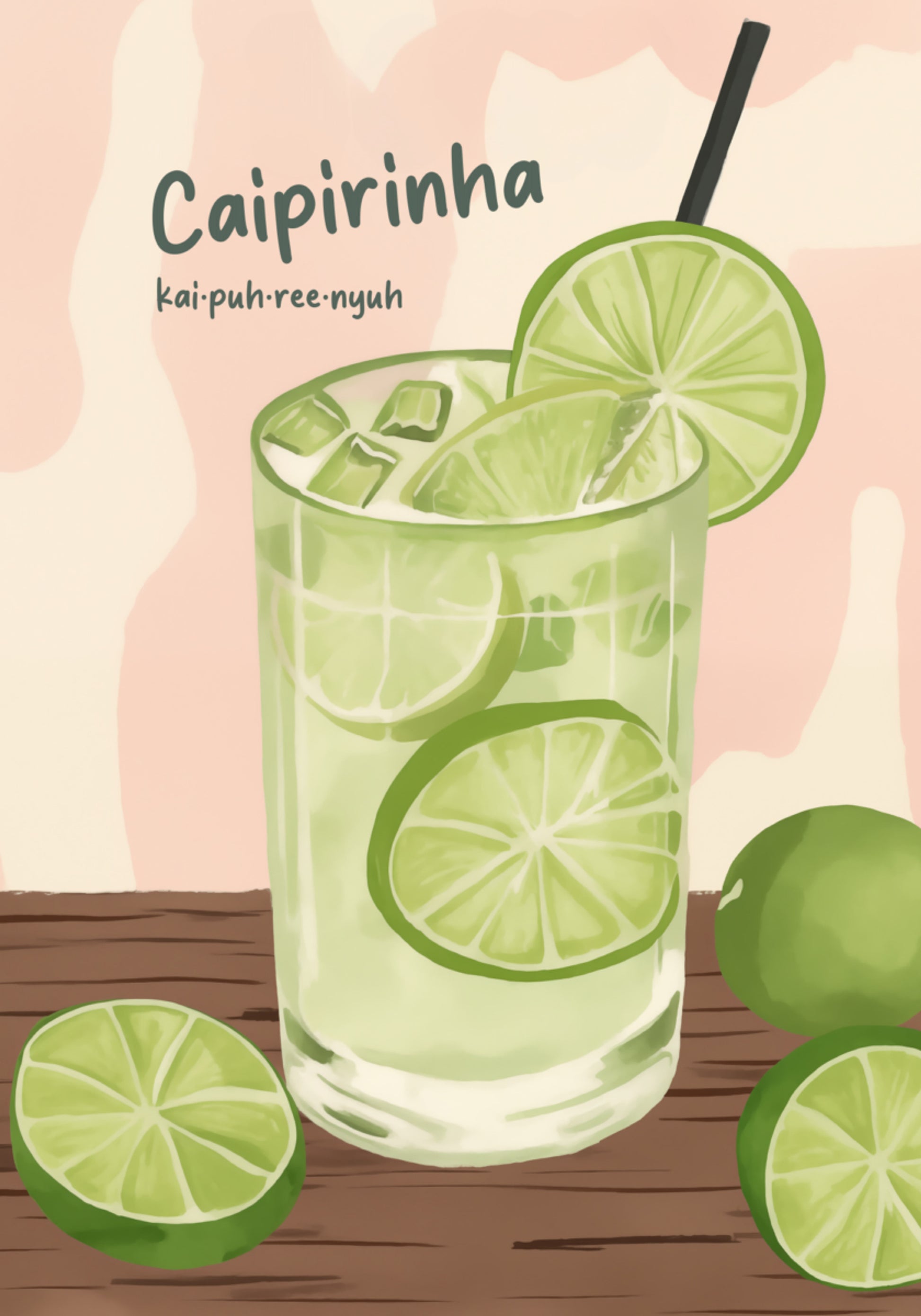 Caipirinha refrescante de limão