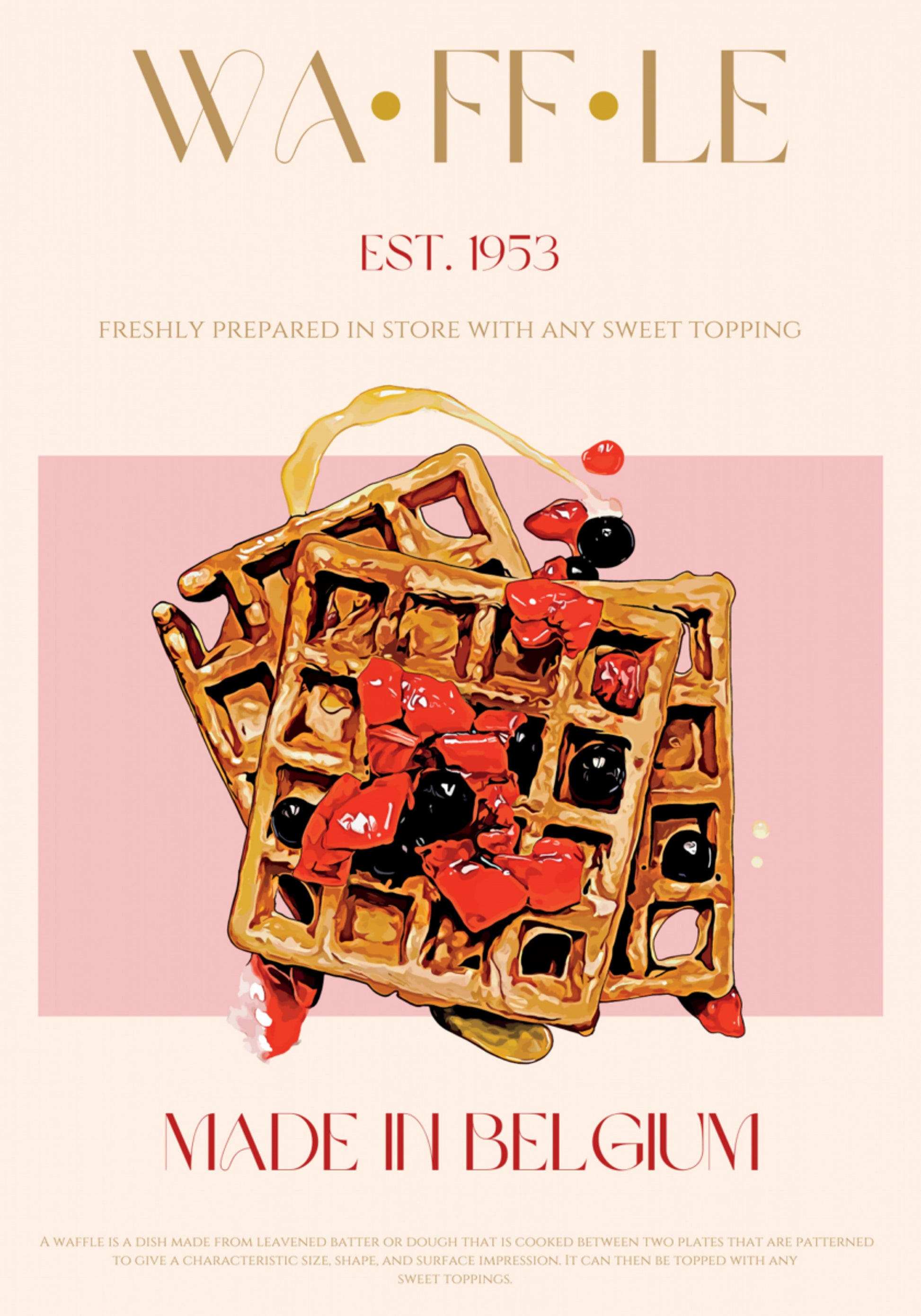 Waffles Belgas com Bagas