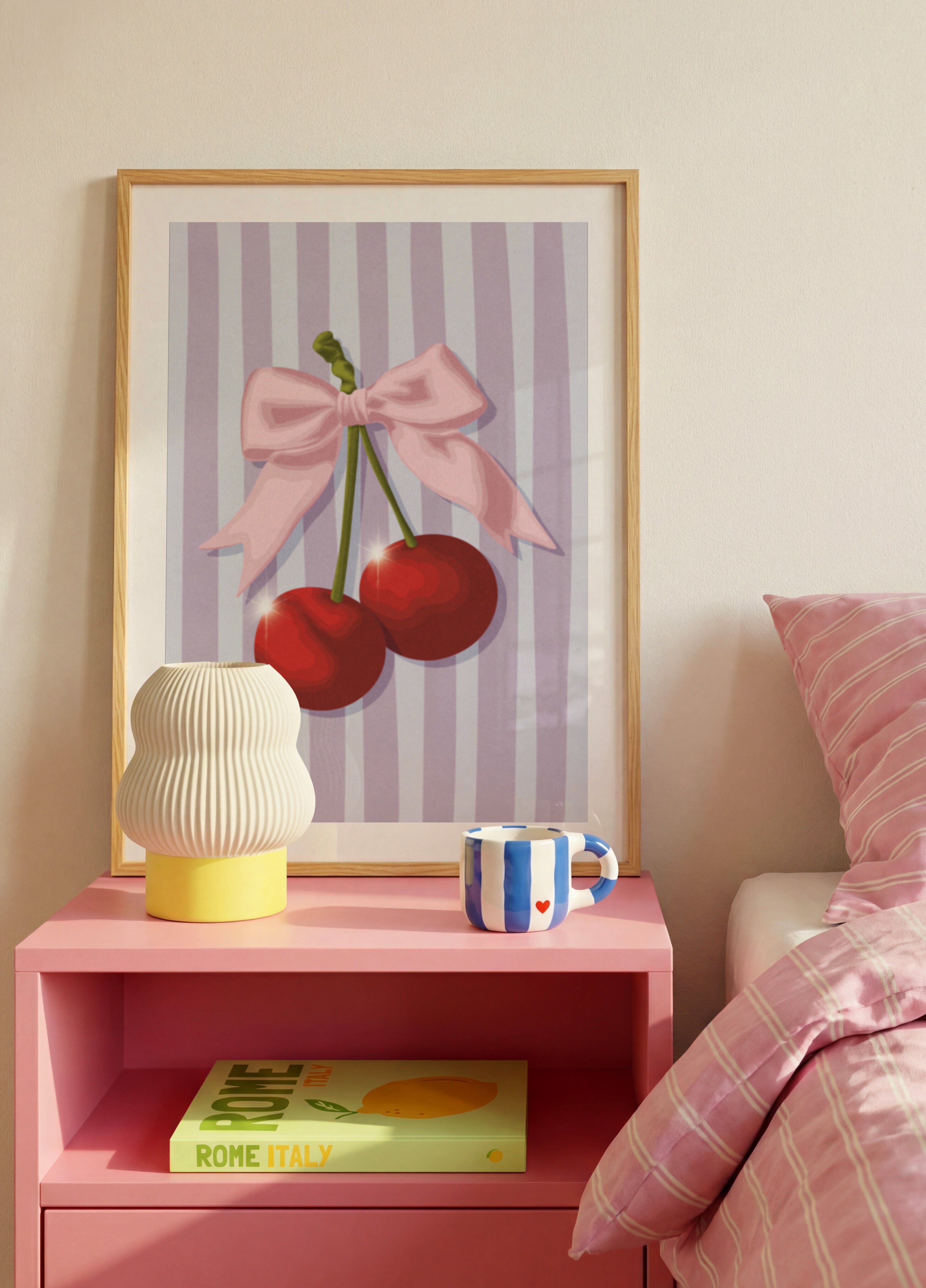 Cerejas doces rosa